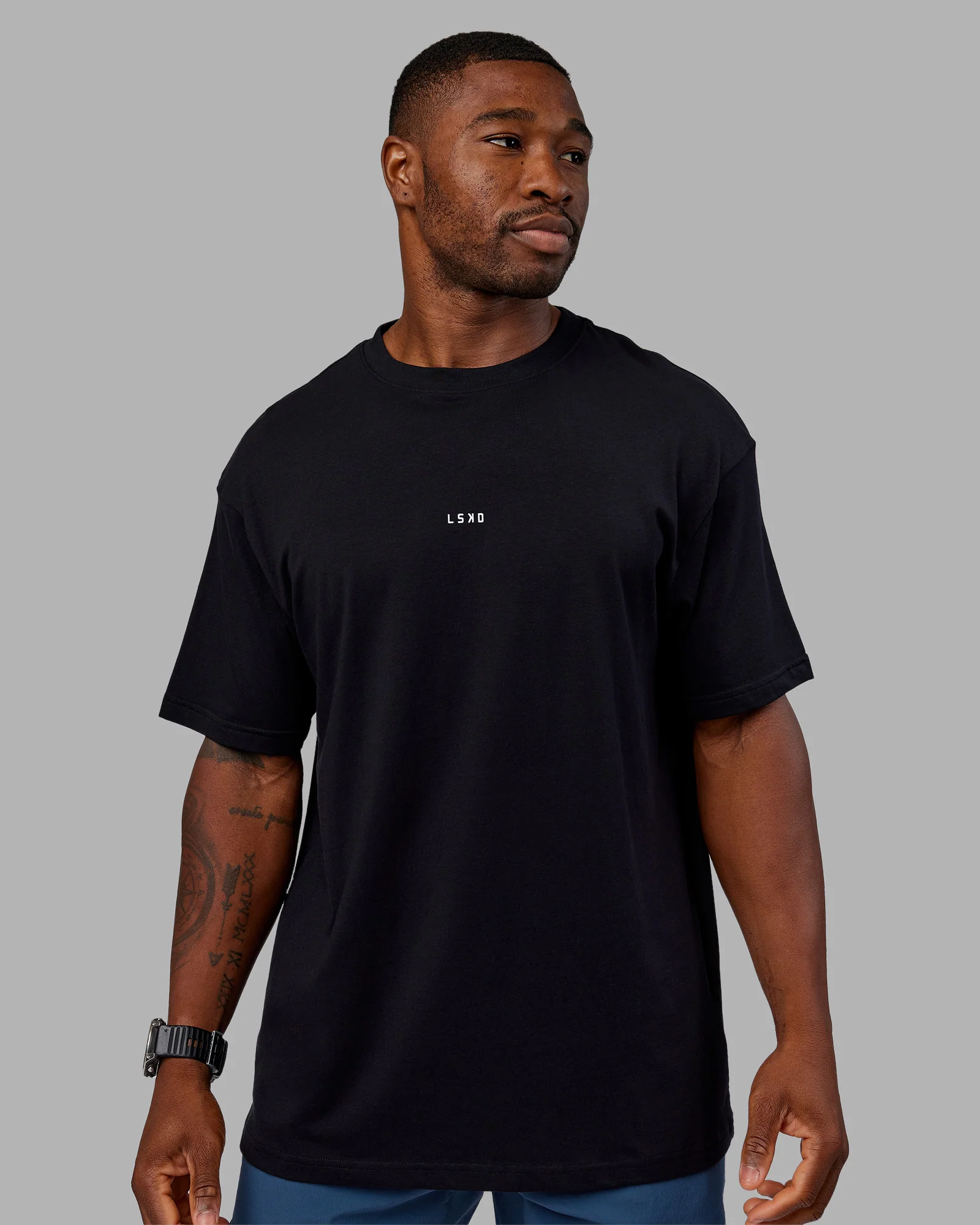 Base FLXCotton Tee Oversized - Black