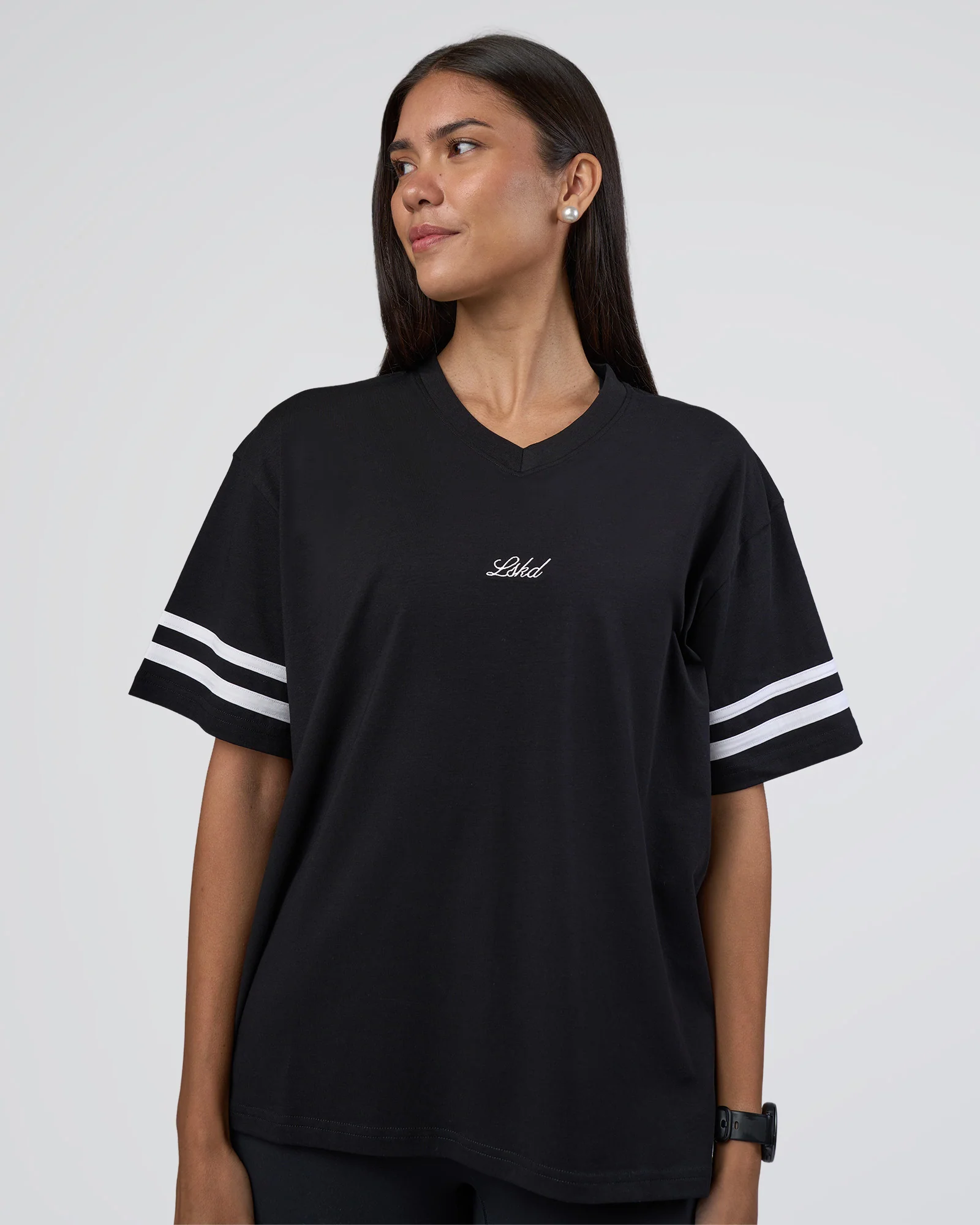 Victory FLXCotton Oversized Tee - Black-White 1 Victory FLXCotton Oversized Tee - Black-White