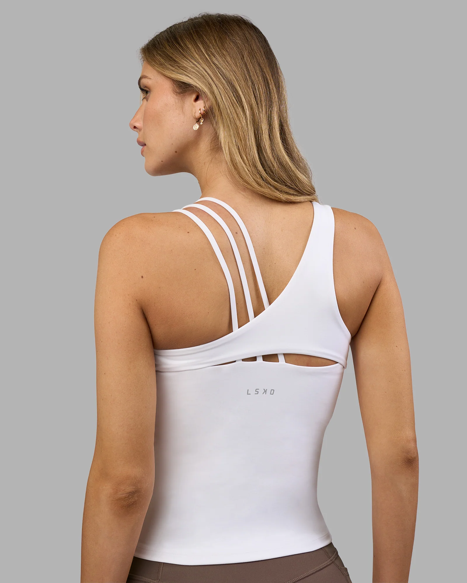 Galvanise Splice Shelf Bra Tank - White 2 Galvanise Splice Shelf Bra Tank - White