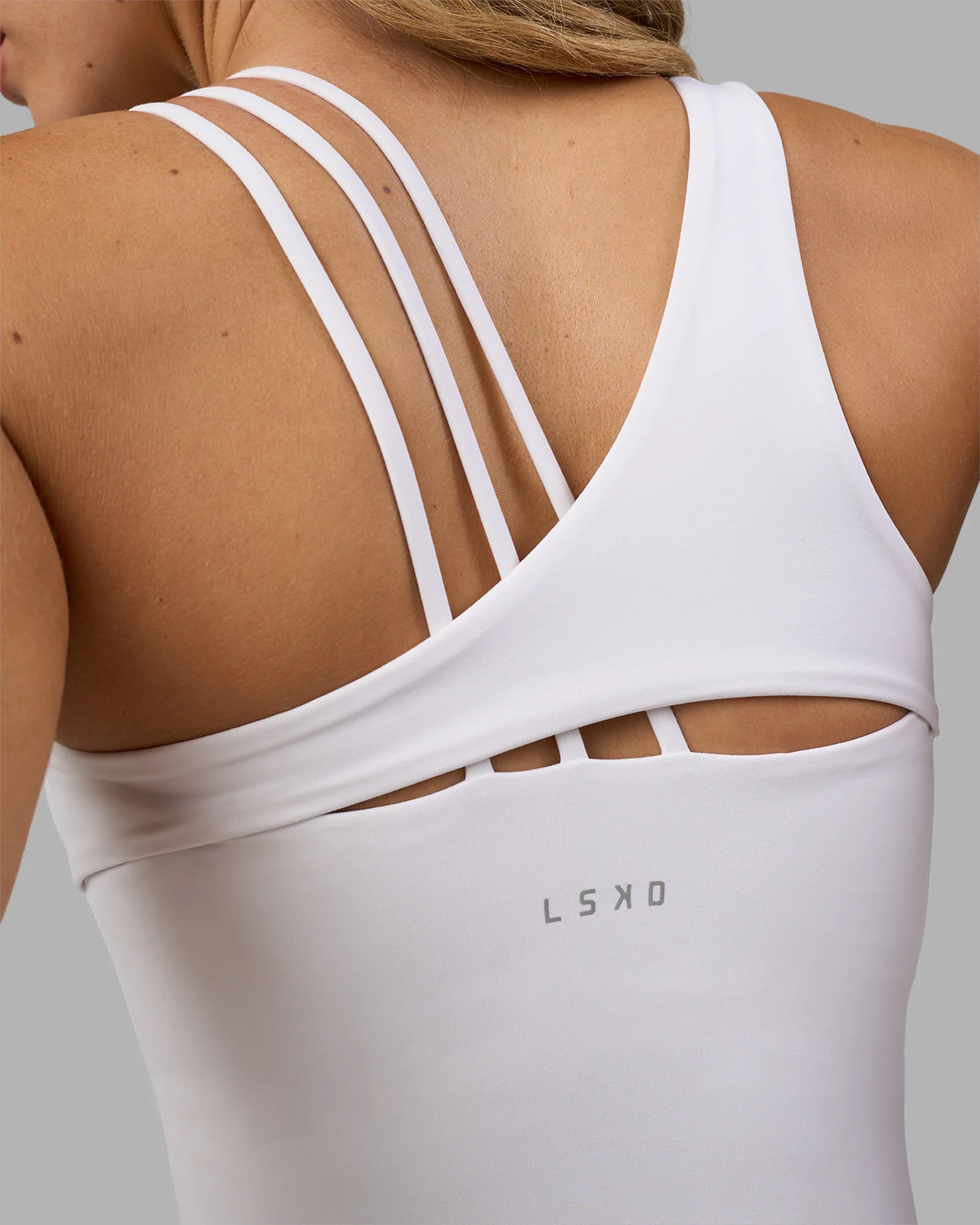 Galvanise Splice Shelf Bra Tank - White 3 Galvanise Splice Shelf Bra Tank - White