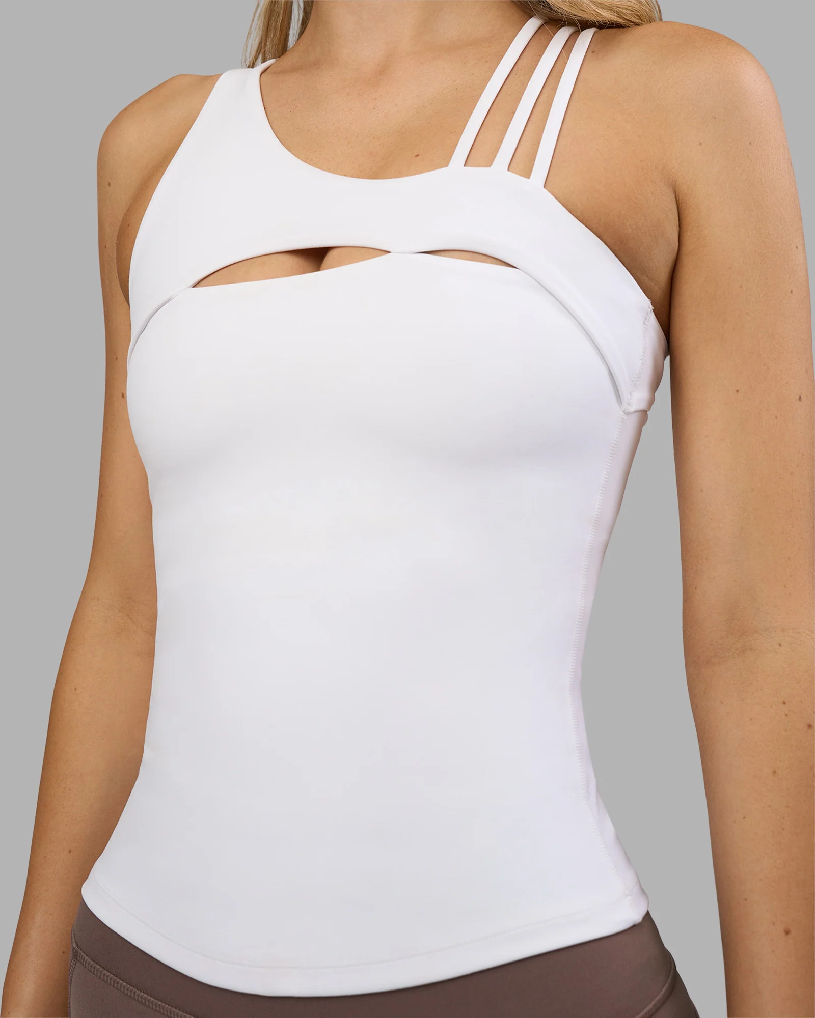 Galvanise Splice Shelf Bra Tank - White 5 Galvanise Splice Shelf Bra Tank - White