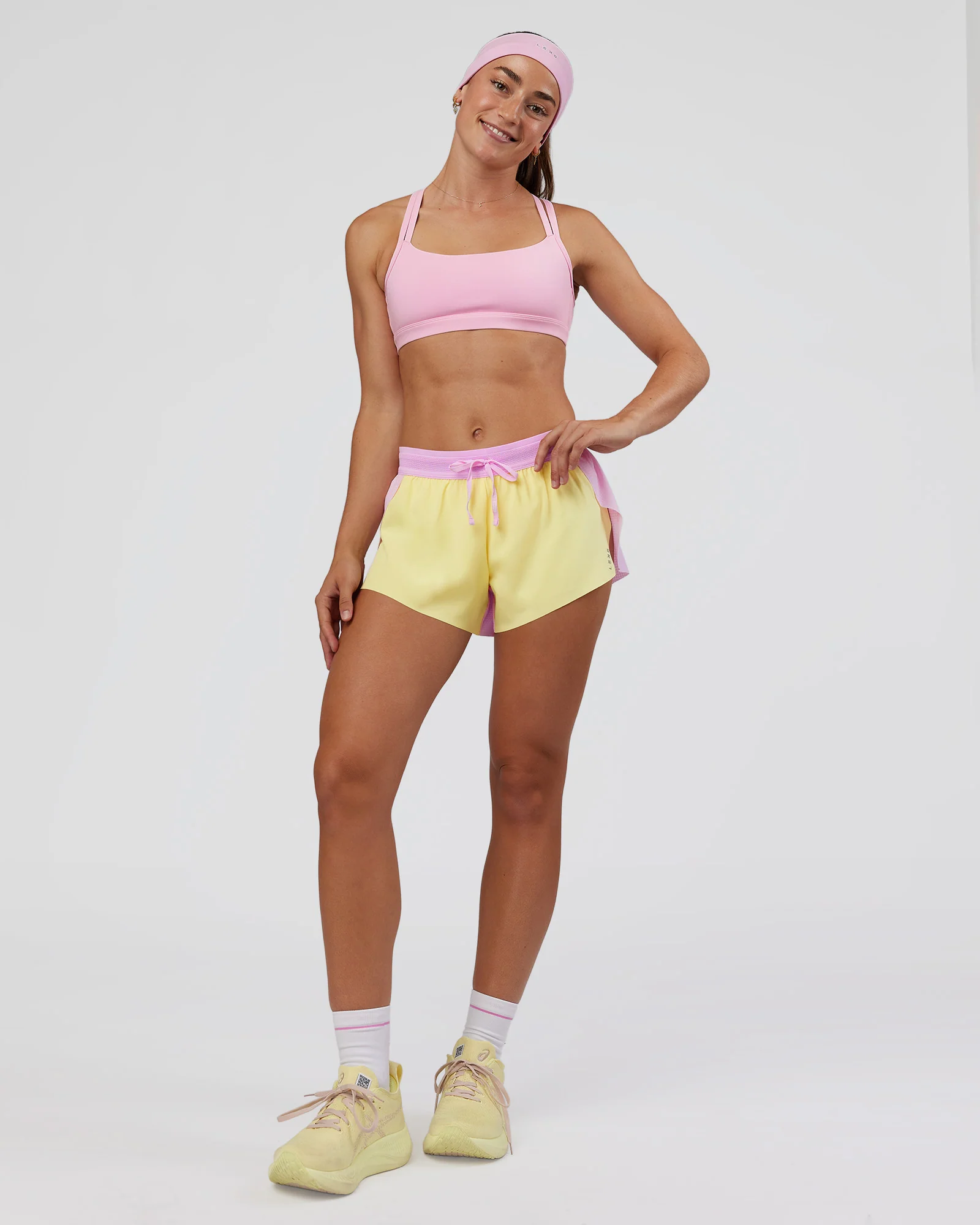 Accelerate 3" Mid-Rise Running Short - Marshmallow-Lemon 6 Accelerate 3" Mid-Rise Running Short - Marshmallow-Lemon