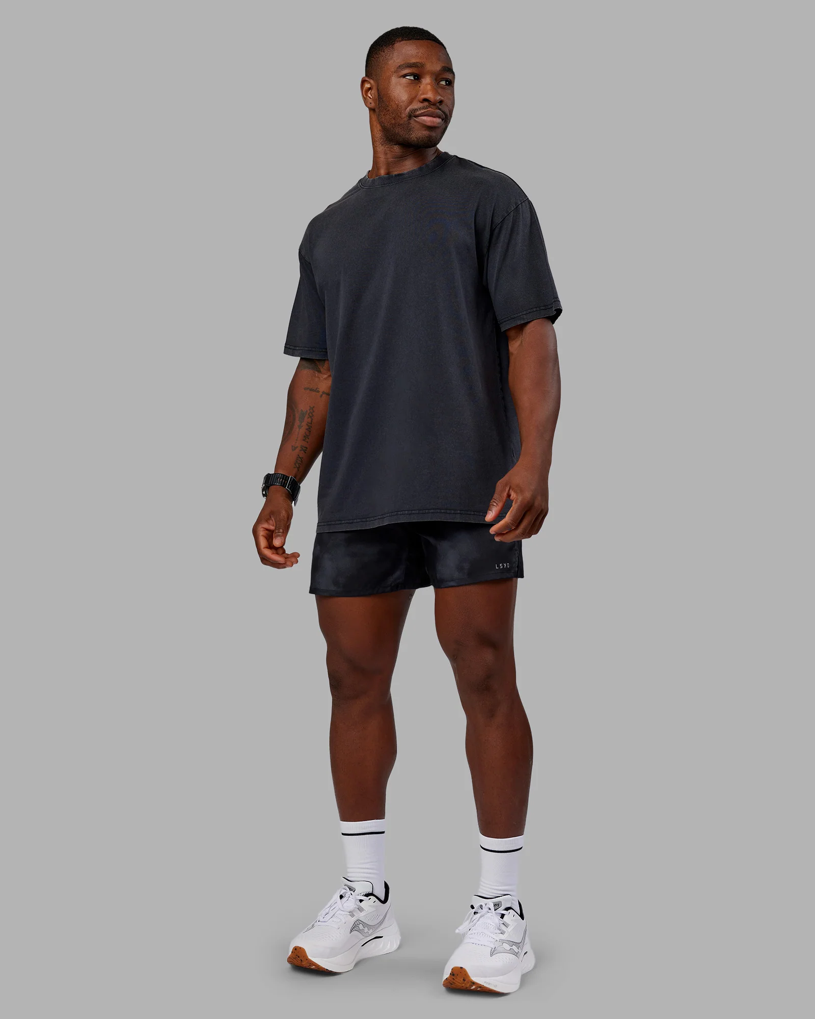 Pace 5" Lined Running Short - Washed Black