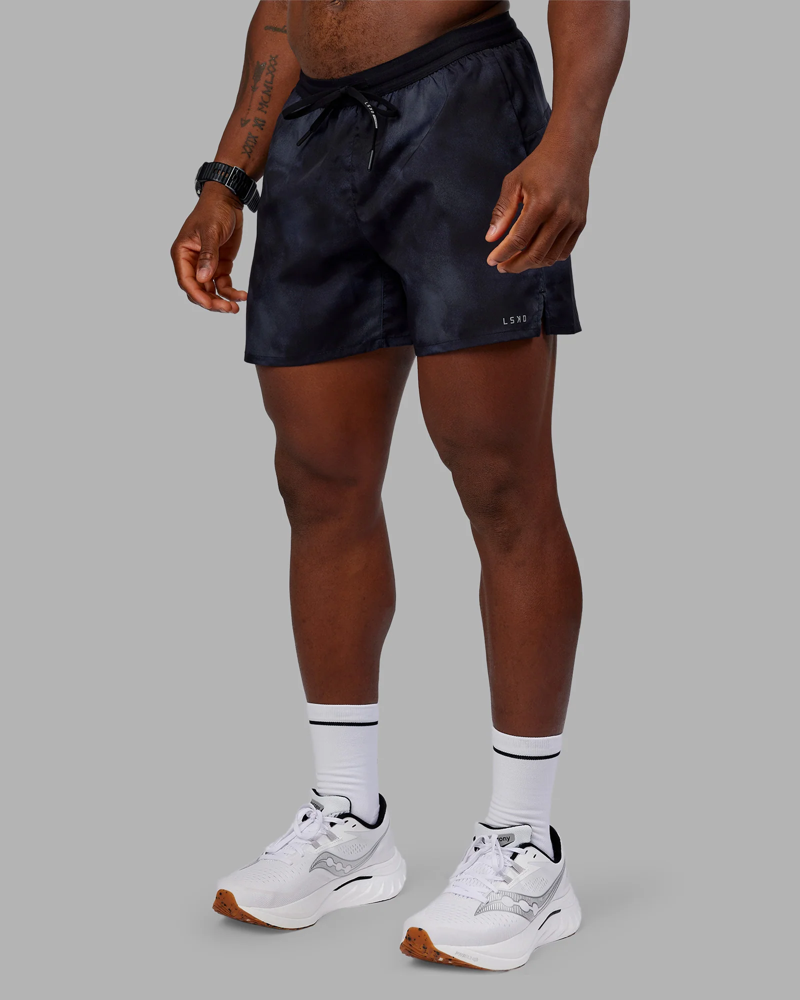 Pace 5" Lined Running Short - Washed Black