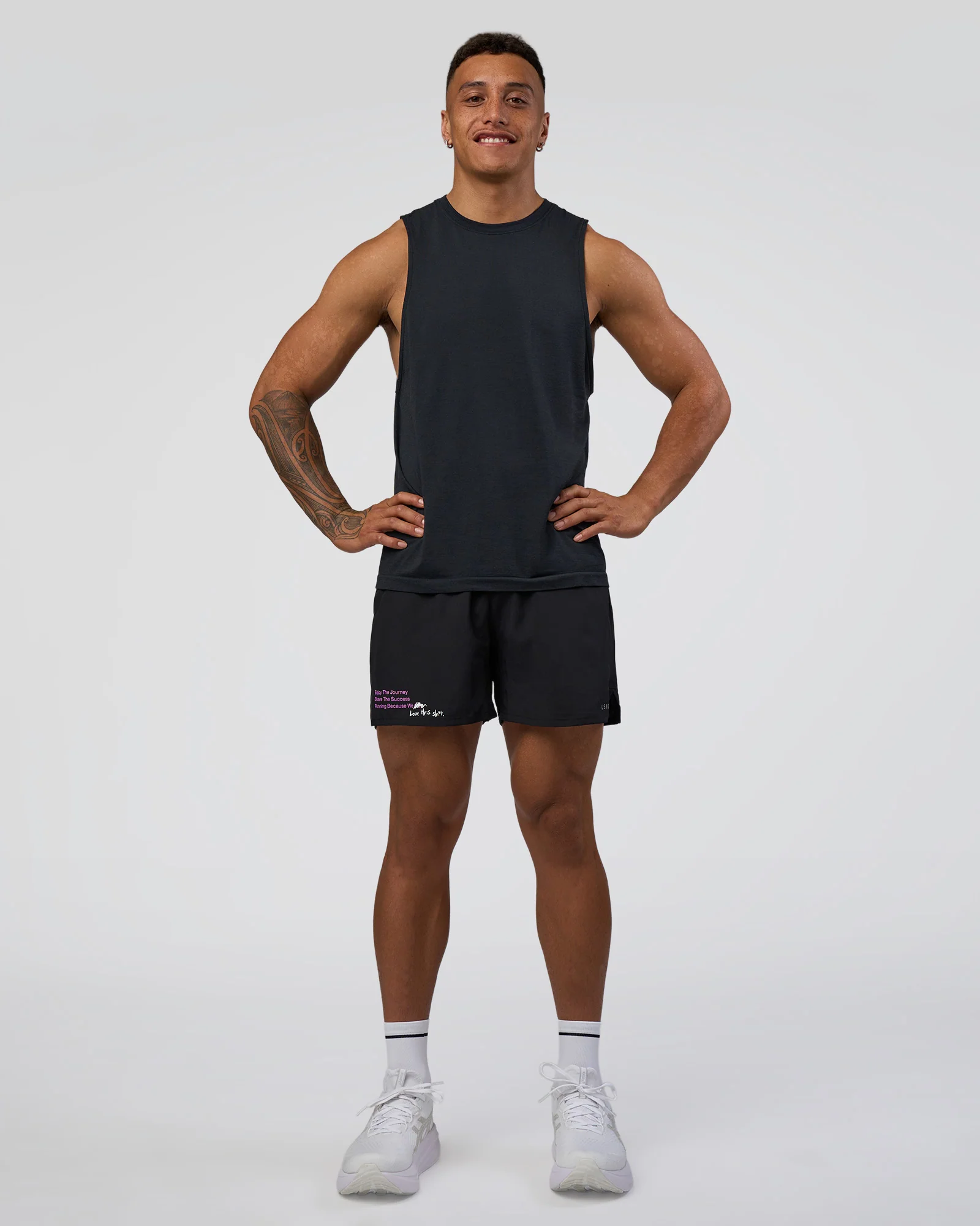 Pace 5" Lined Running Short - Black-Ultra Fuchsia