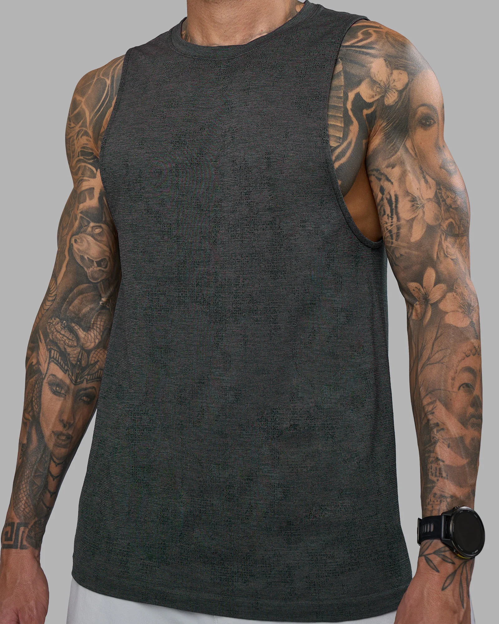 AeroFLX+ Seamless Muscle Tank - Black Camo-Graphite 4 AeroFLX+ Seamless Muscle Tank - Black Camo-Graphite