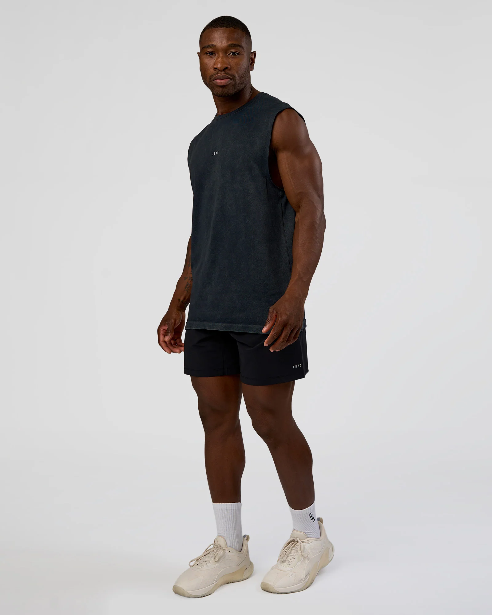 Power Muscle Tank - Pirate Black Washed