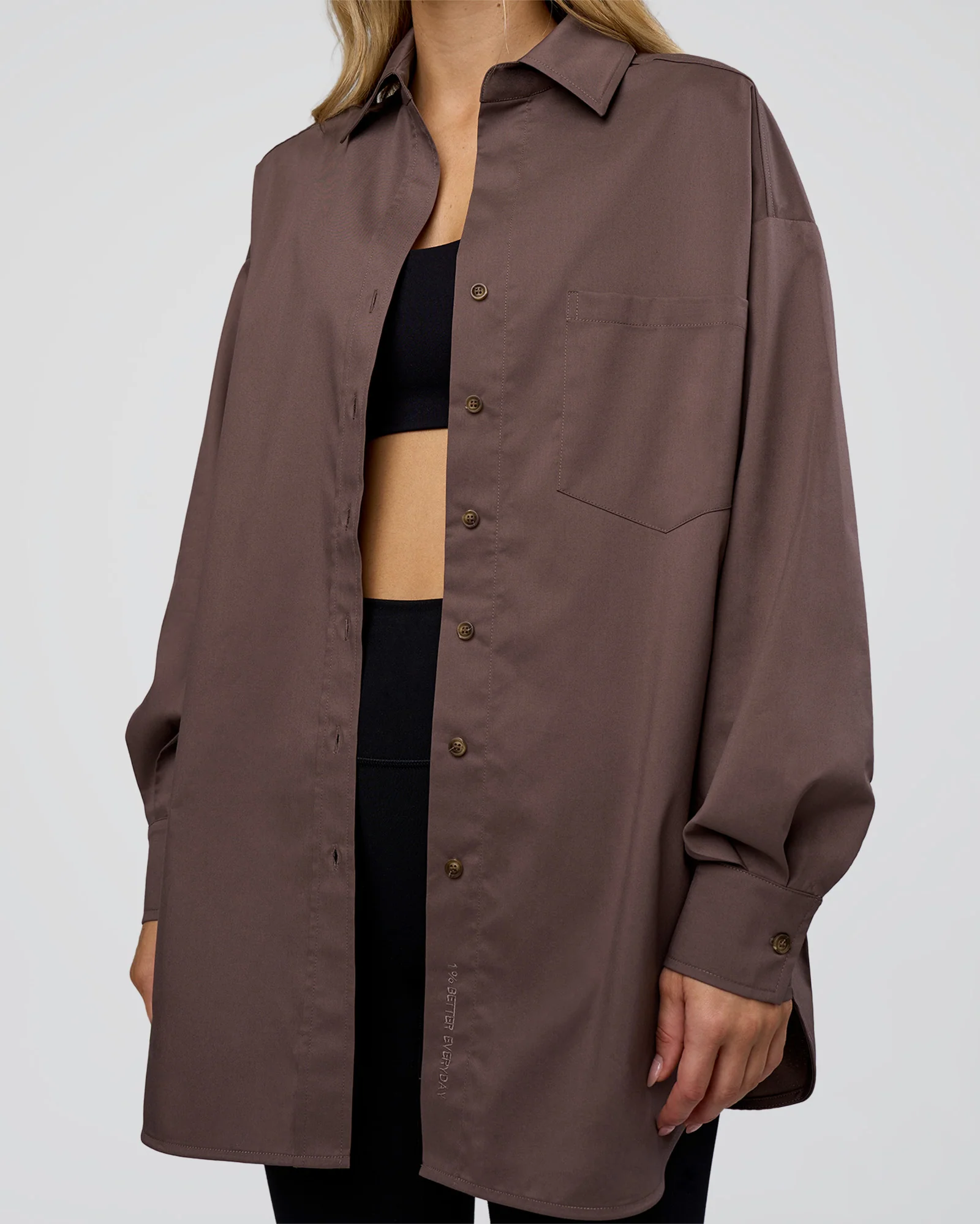 Go-To Oversized Shirt - Cocoa