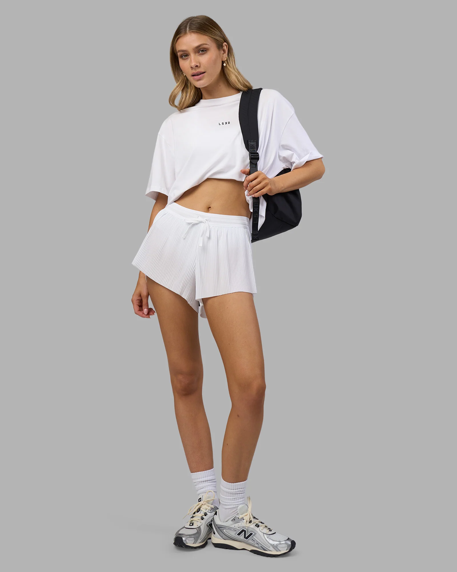 Go-To FLXCotton Oversized Tee - White-Black
