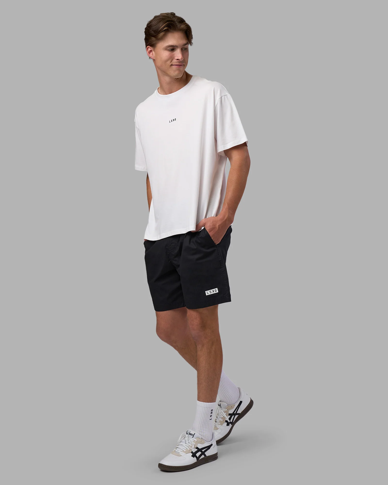 Go-To FLXCotton Oversized Tee - White-Black 7 Go-To FLXCotton Oversized Tee - White-Black