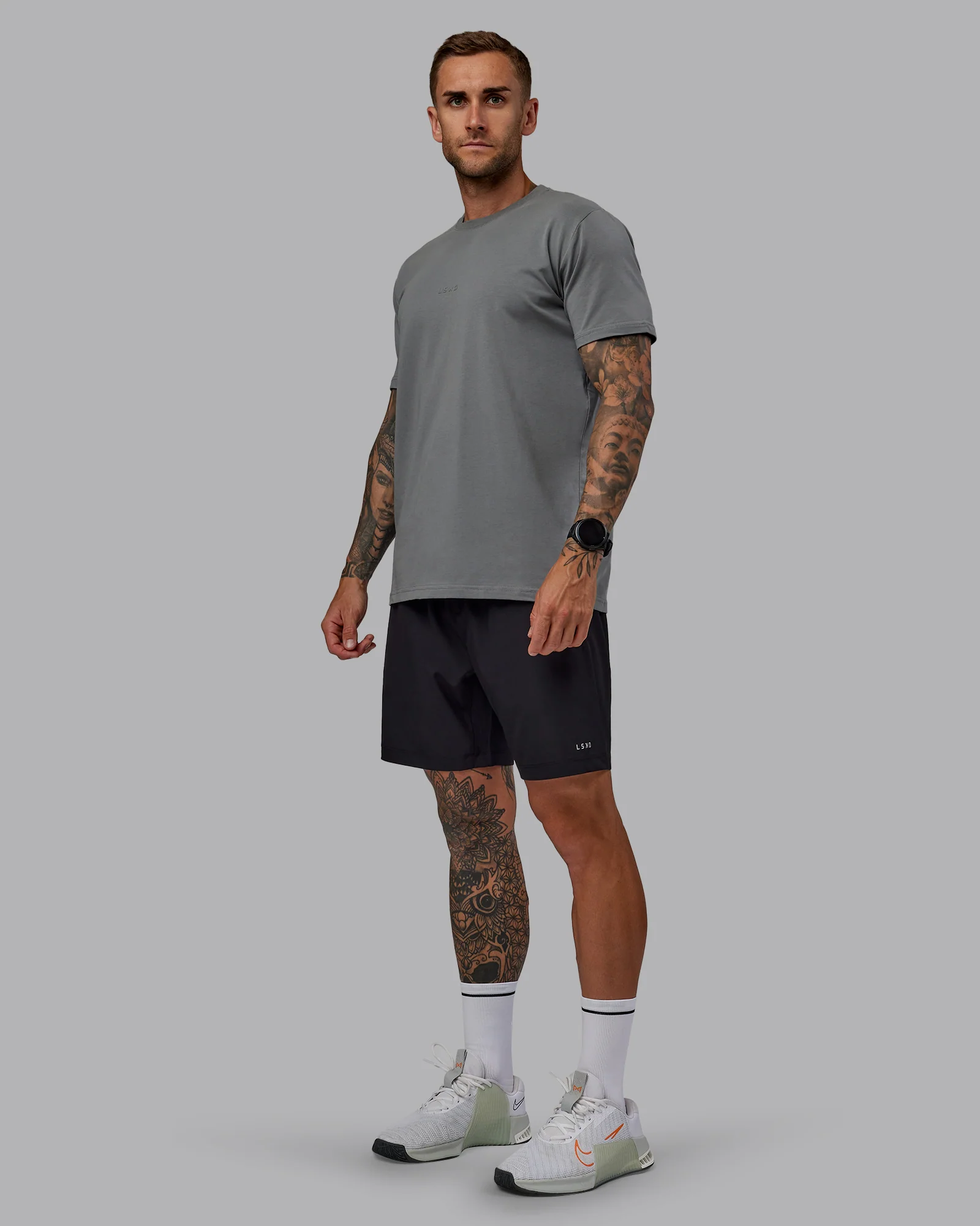 Rep 7'' Performance Short - Black-White