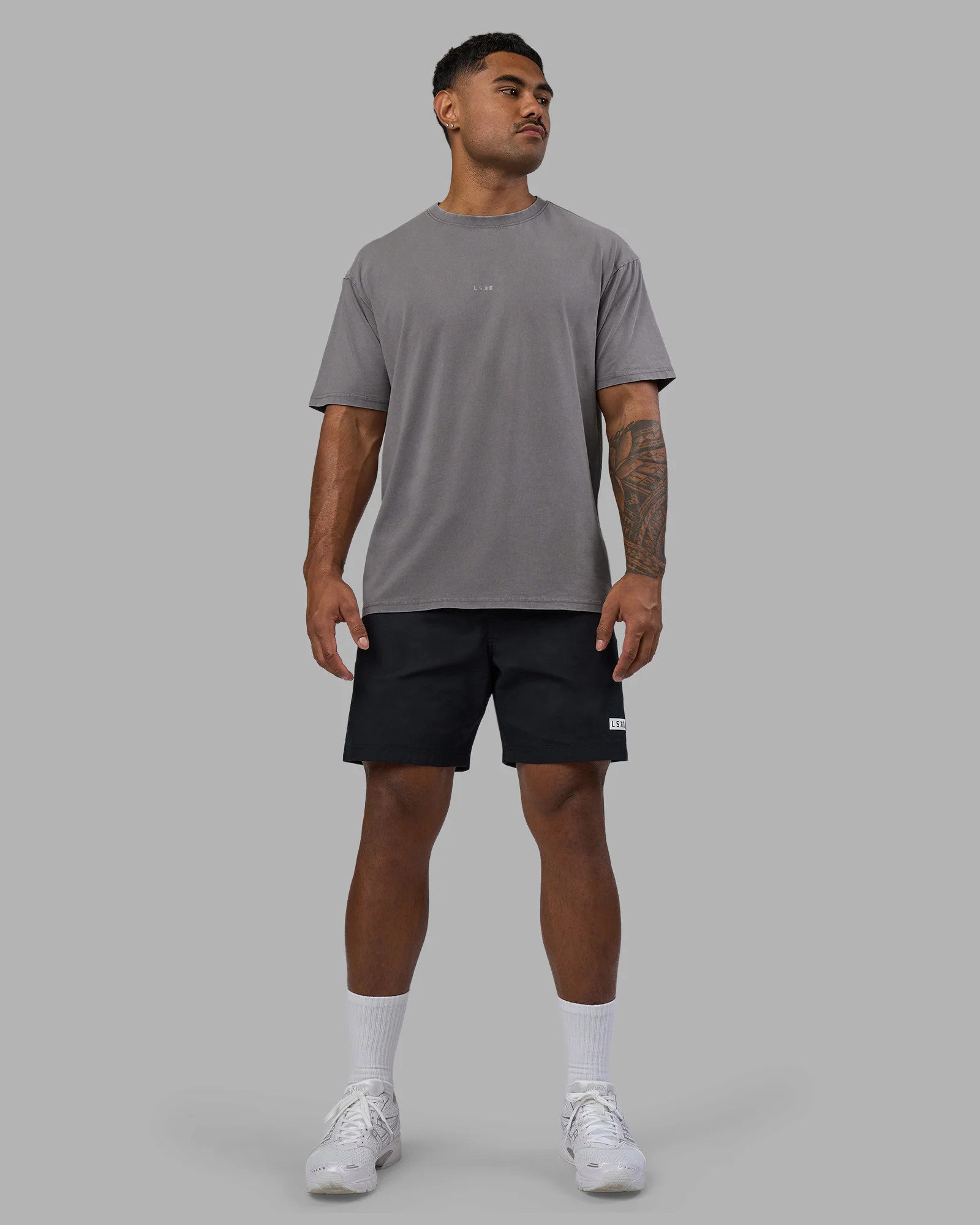 Base FLXCotton Tee Oversized - Storm Front Washed