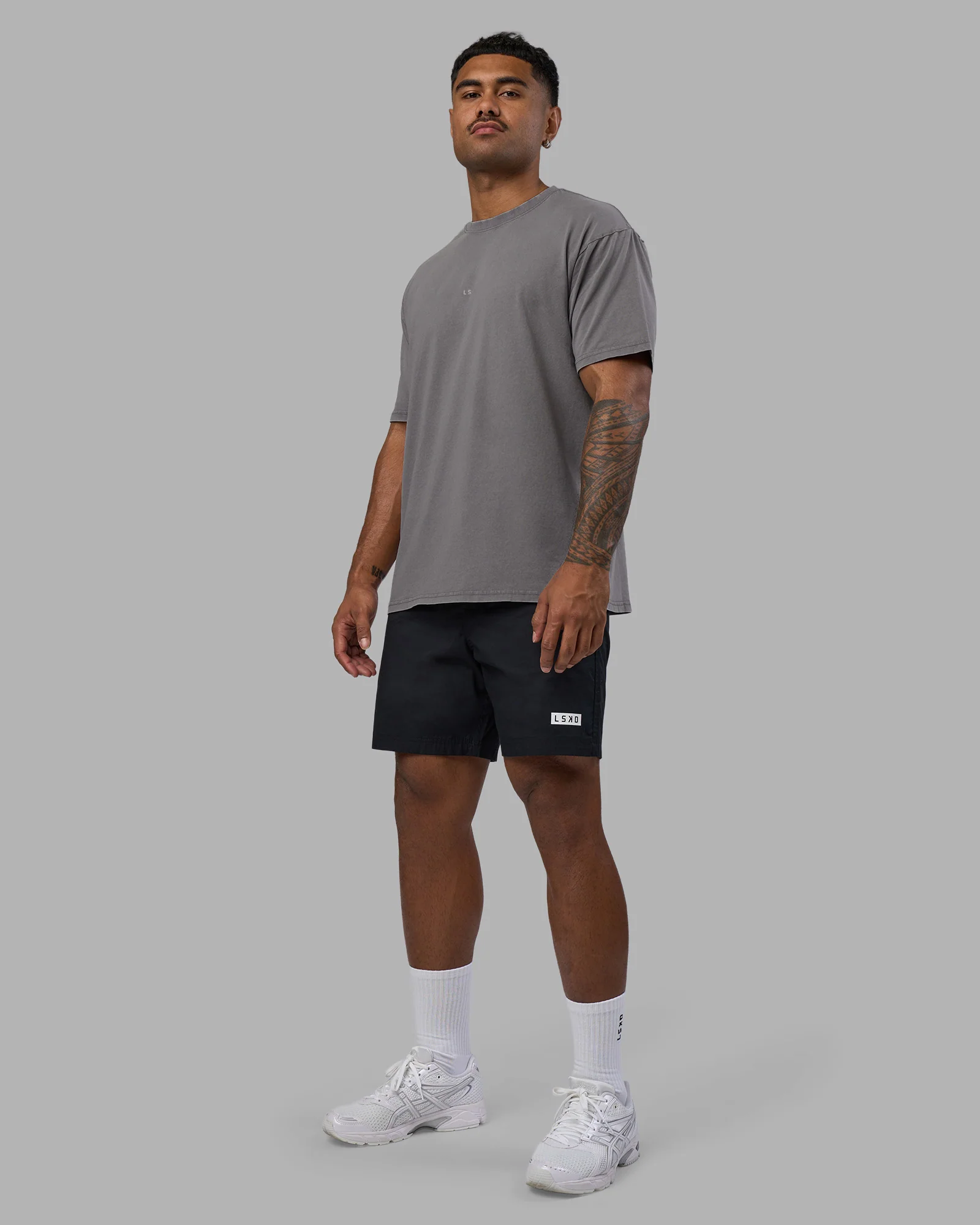 Base FLXCotton Tee Oversized - Storm Front Washed