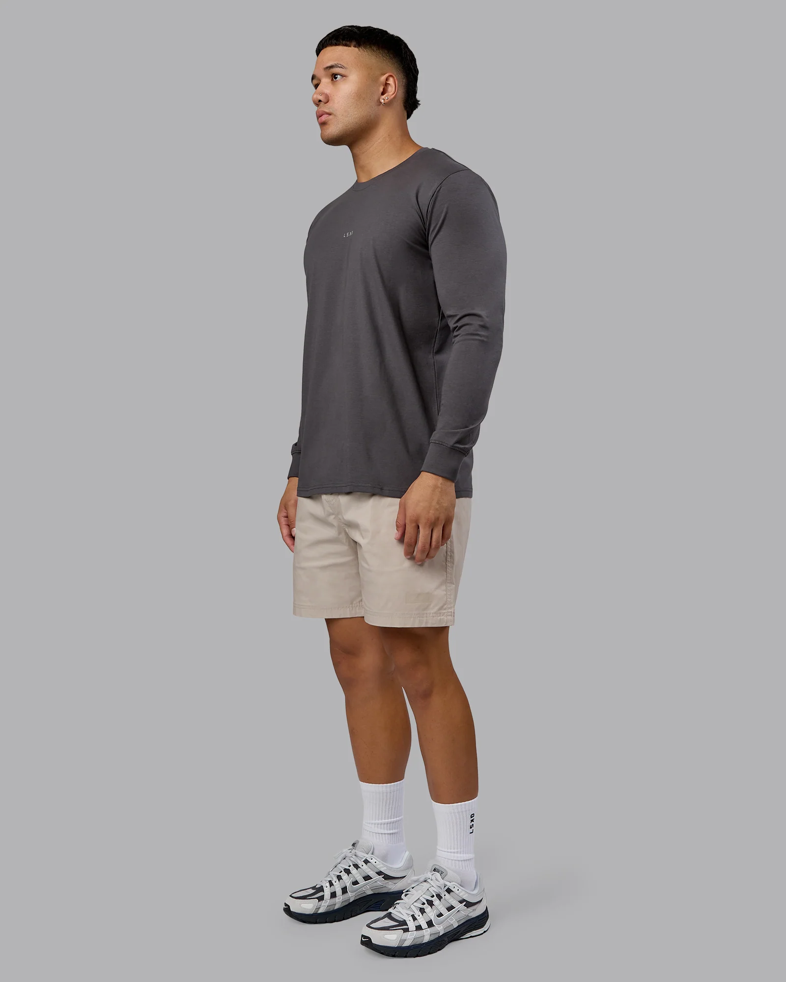 Base FLXCotton Long Sleeve Tee - Dark Storm