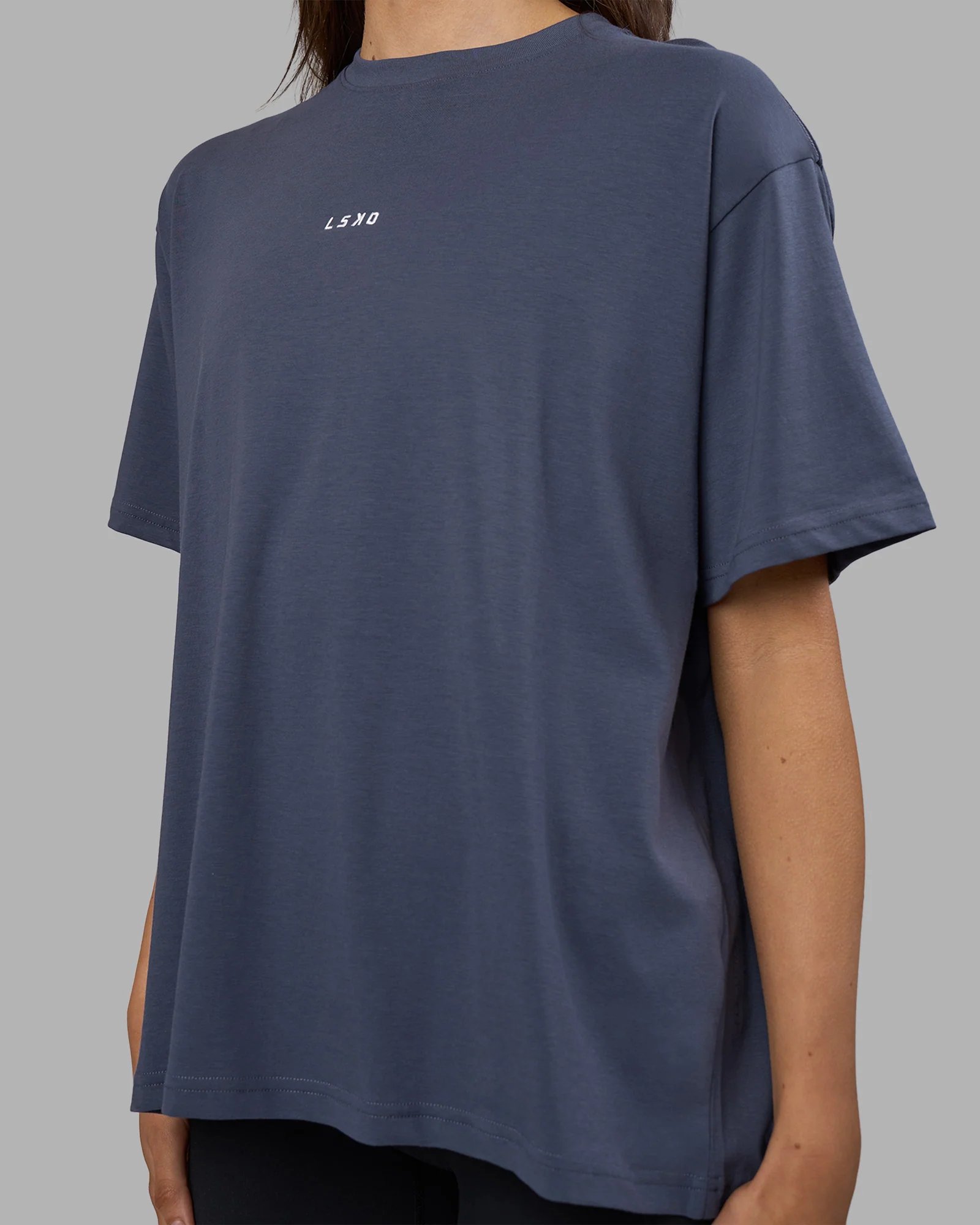 Go-To FLXCotton Oversized Tee - Night Shadow-White 3 Go-To FLXCotton Oversized Tee - Night Shadow-White