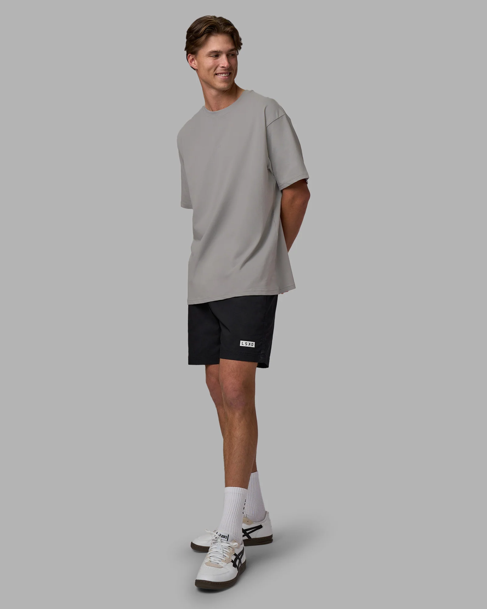 Base FLXCotton Tee Oversized - Circular Grey
