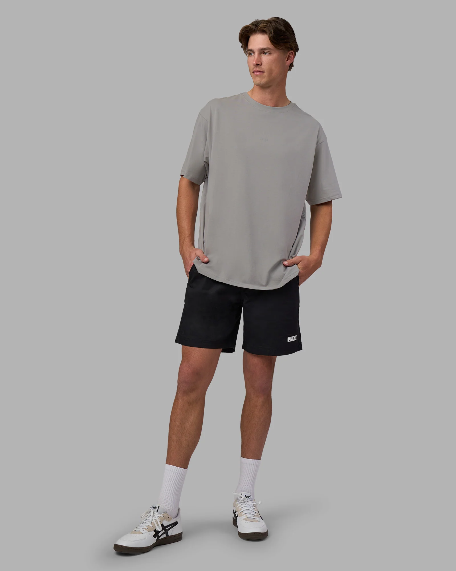 Base FLXCotton Tee Oversized - Circular Grey