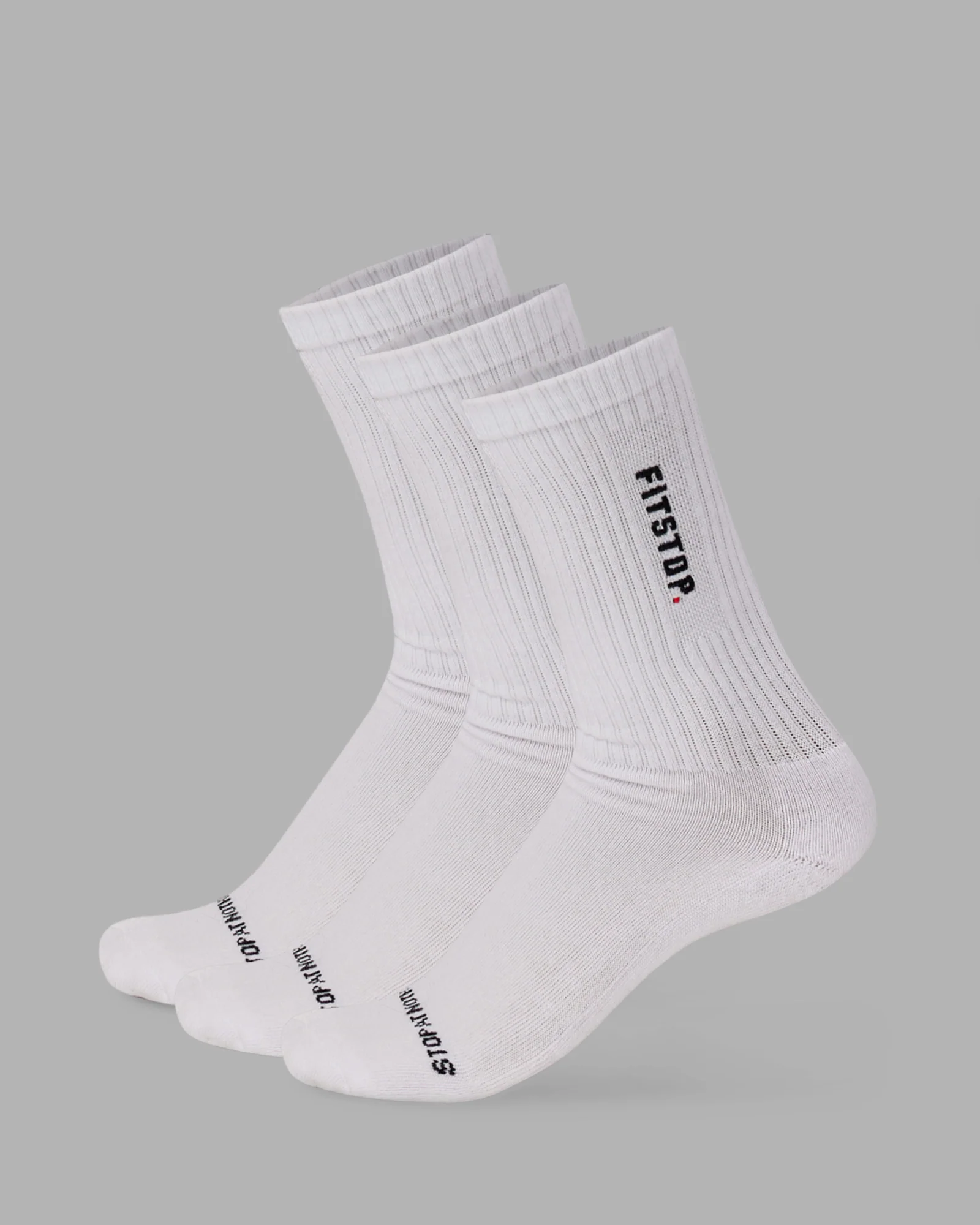 LSKD x Fitstop Crew Sock - White