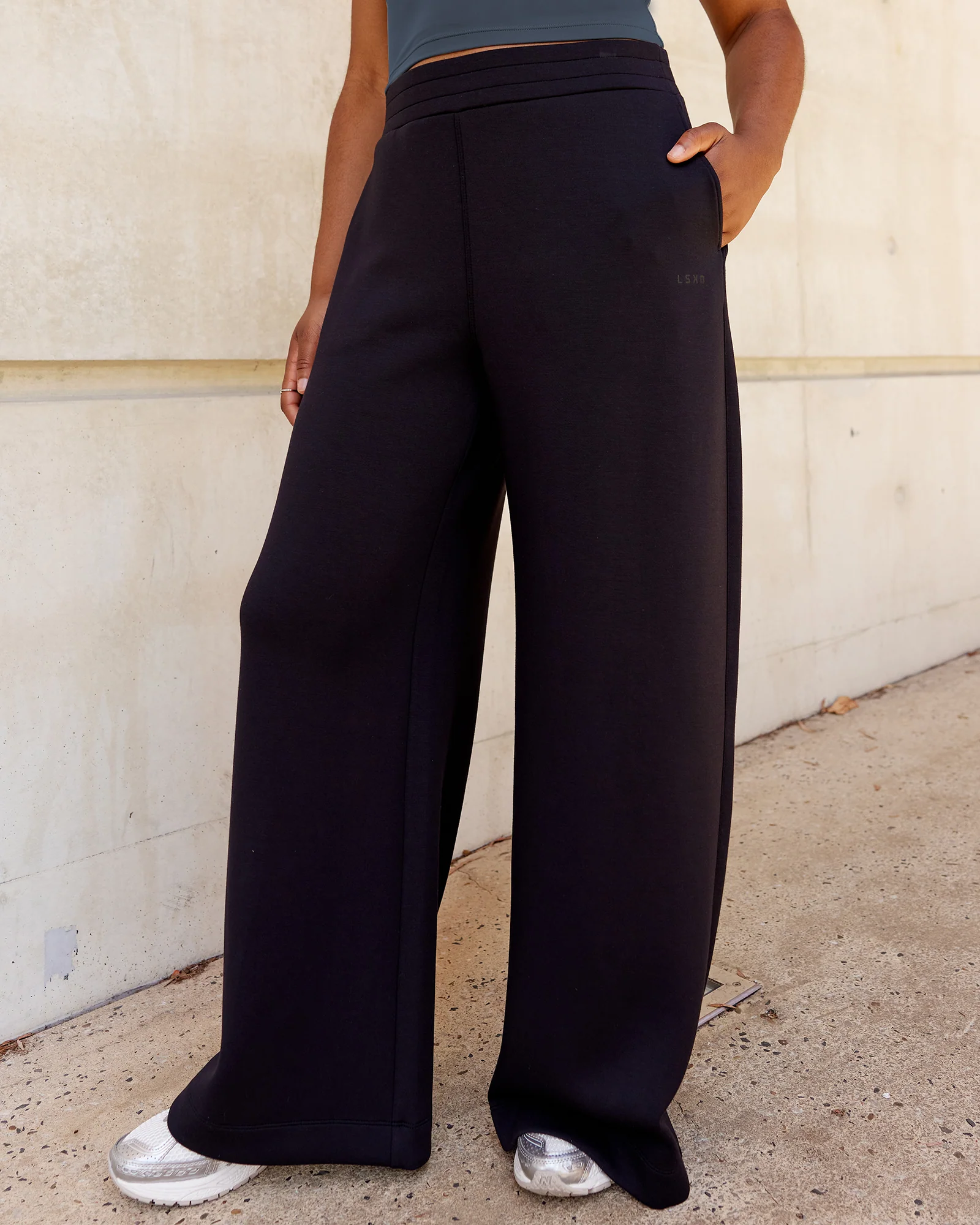 Elevate SoftTouch Wide Leg Pant - Black-Black 1 Elevate SoftTouch Wide Leg Pant - Black-Black