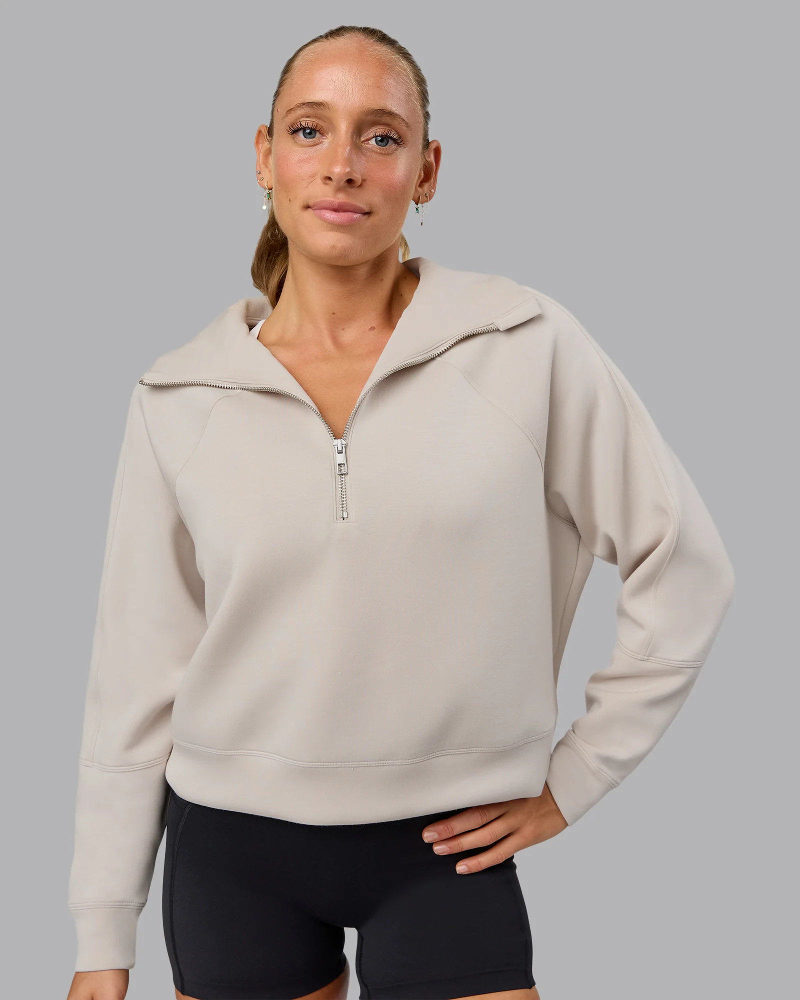 Elevate SoftTouch 1/2 Zip Sweater - Shale Beige