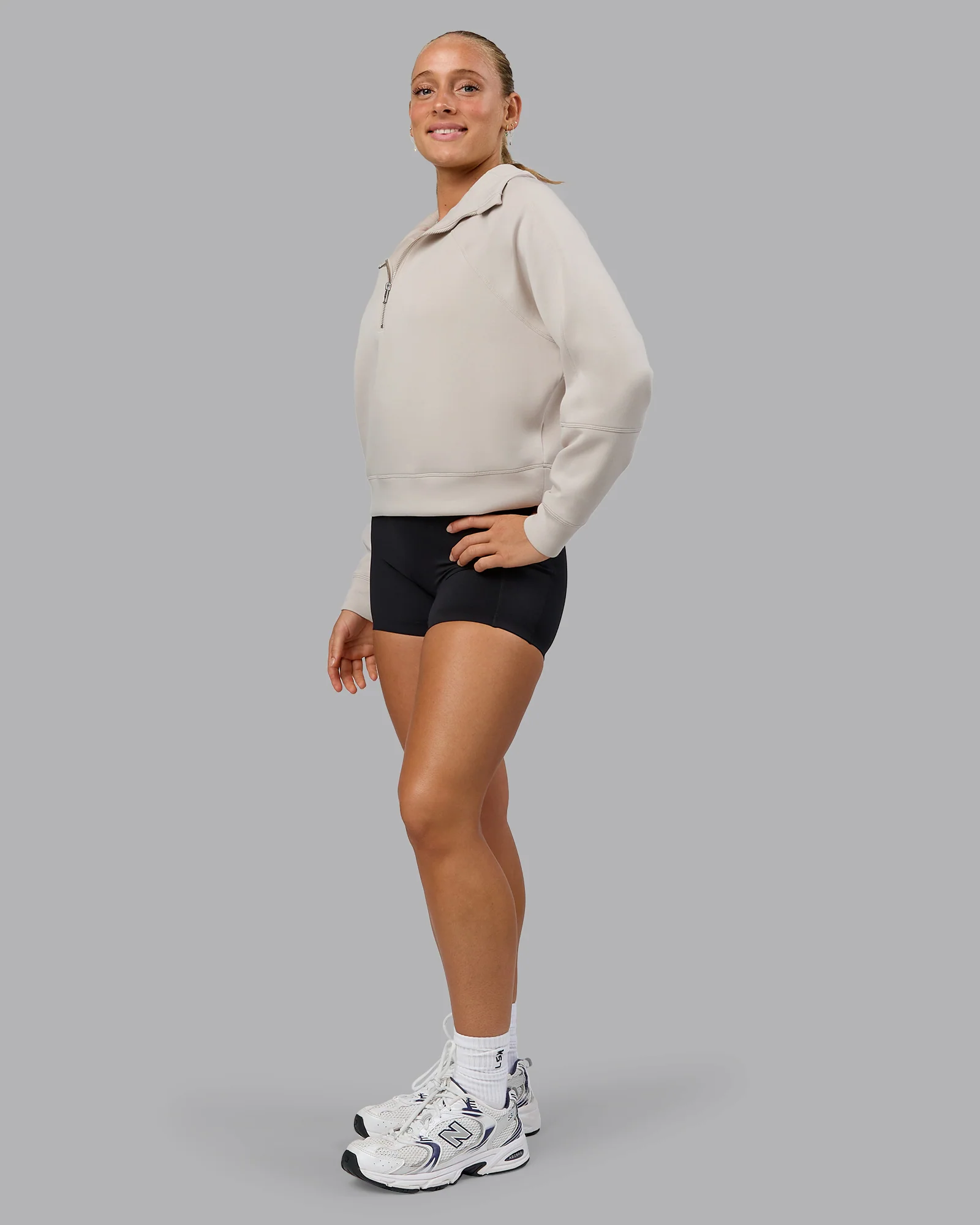 Elevate SoftTouch 1/2 Zip Sweater - Shale Beige