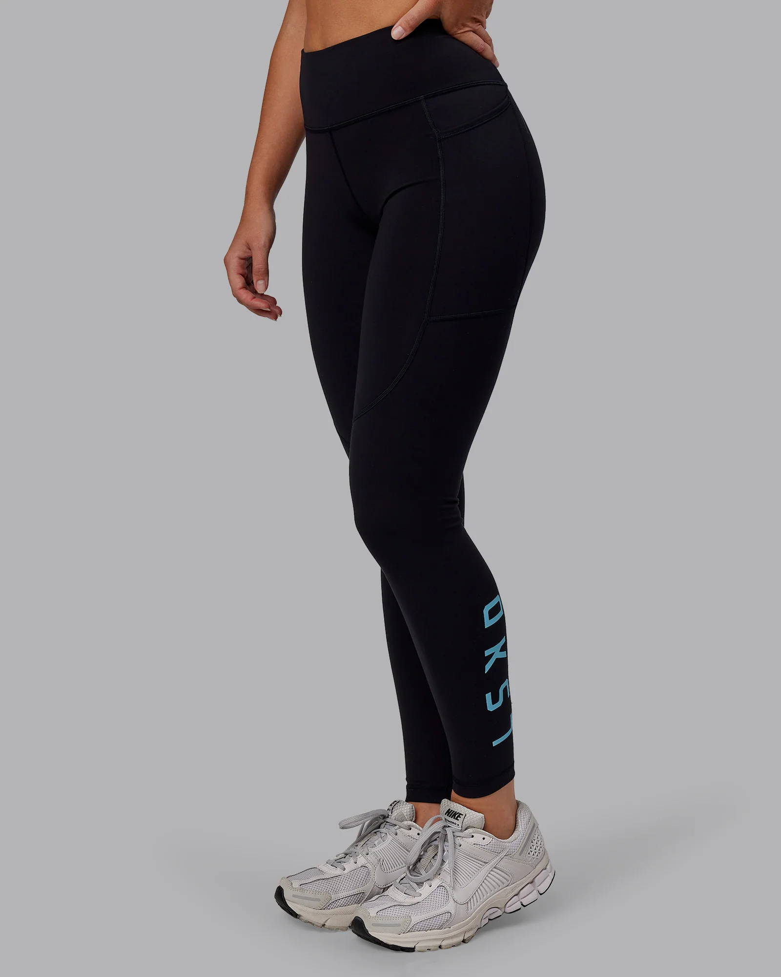 Rep Ultra High-Rise Full Length Legging Pockets - Black-Retro Blue 1 Rep Ultra High-Rise Full Length Legging Pockets - Black-Retro Blue