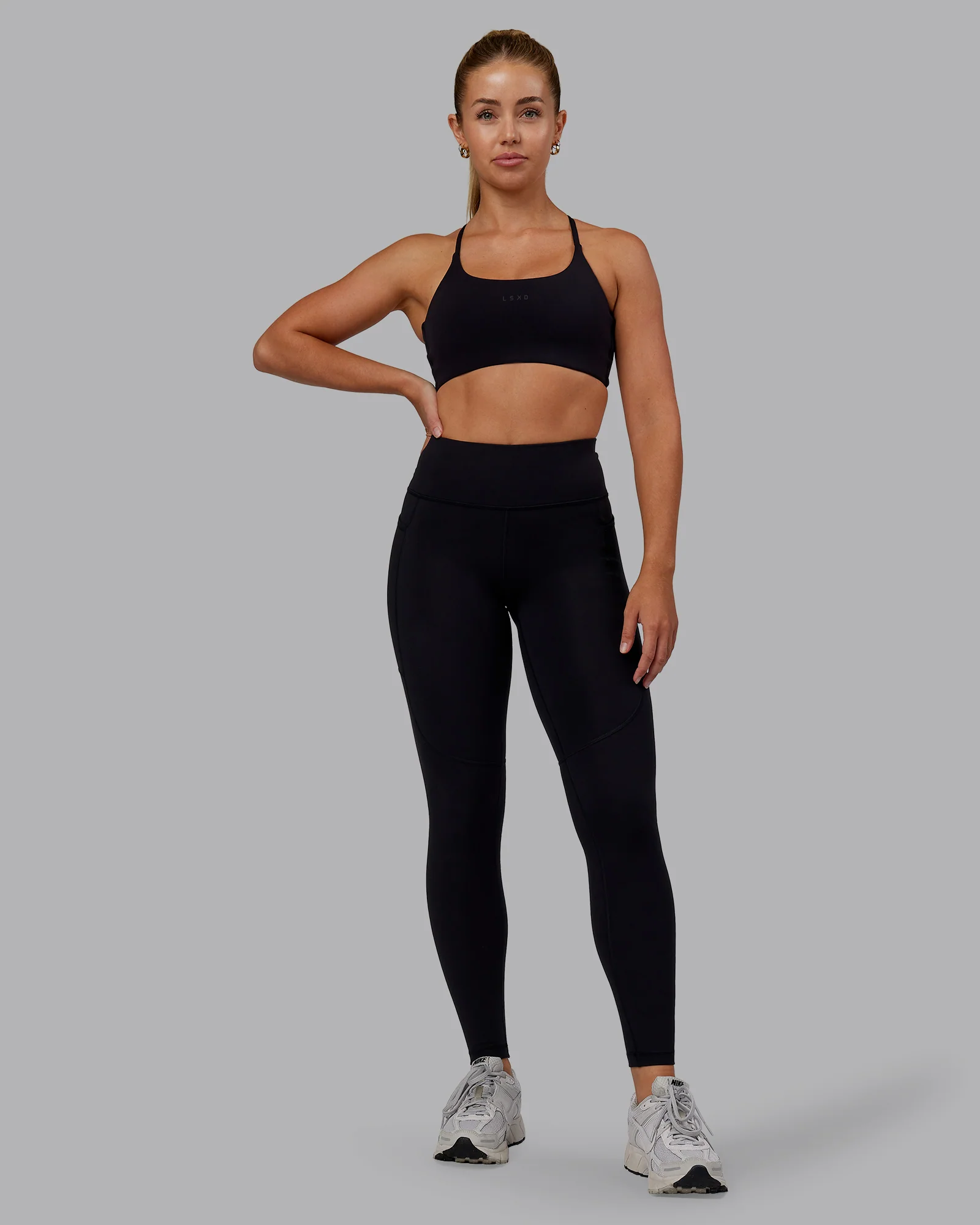 Rep Ultra High-Rise Full Length Legging Pockets - Black-Retro Blue 2 Rep Ultra High-Rise Full Length Legging Pockets - Black-Retro Blue