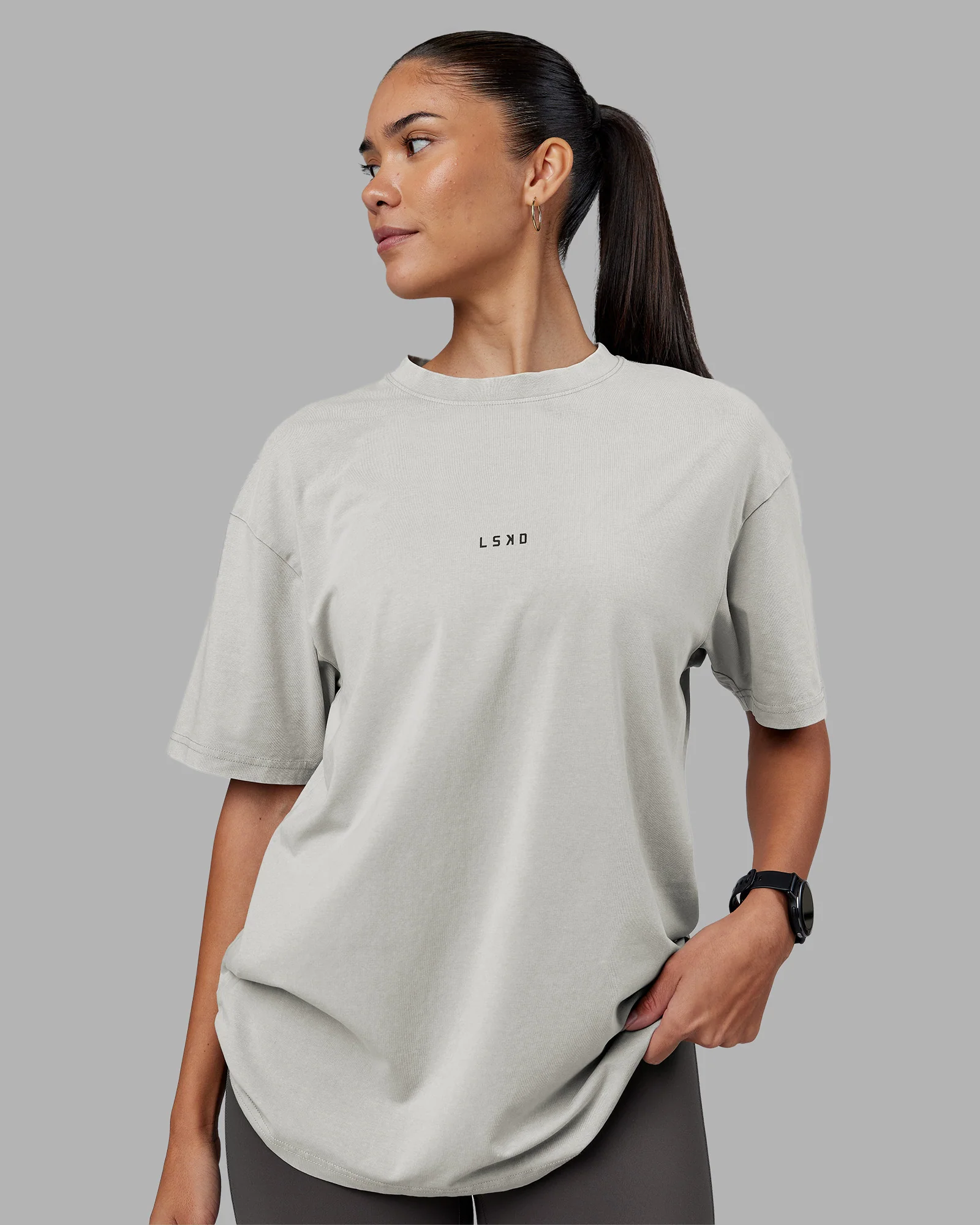 Be Yourself FLXCotton Tee Oversize - Circular Grey Washed-Violet 3 Be Yourself FLXCotton Tee Oversize - Circular Grey Washed-Violet