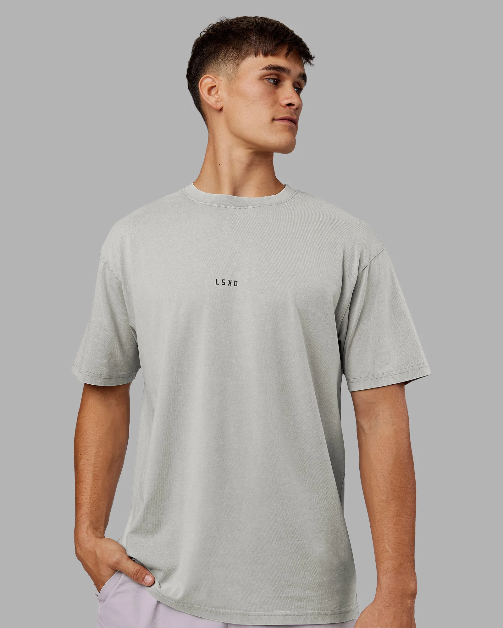 Be Yourself FLXCotton Tee Oversize - Circular Grey Washed-Violet 4 Be Yourself FLXCotton Tee Oversize - Circular Grey Washed-Violet