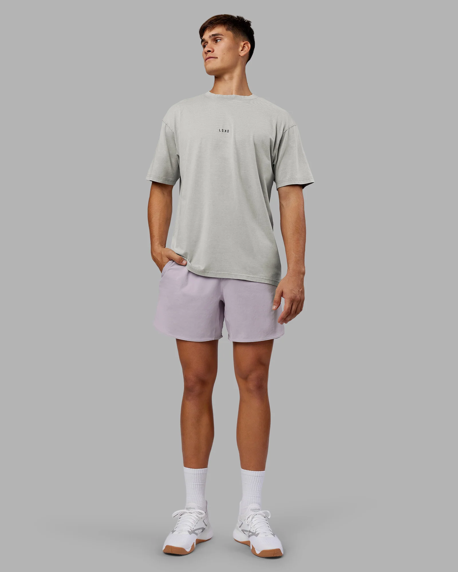 Be Yourself FLXCotton Tee Oversize - Circular Grey Washed-Violet 9 Be Yourself FLXCotton Tee Oversize - Circular Grey Washed-Violet