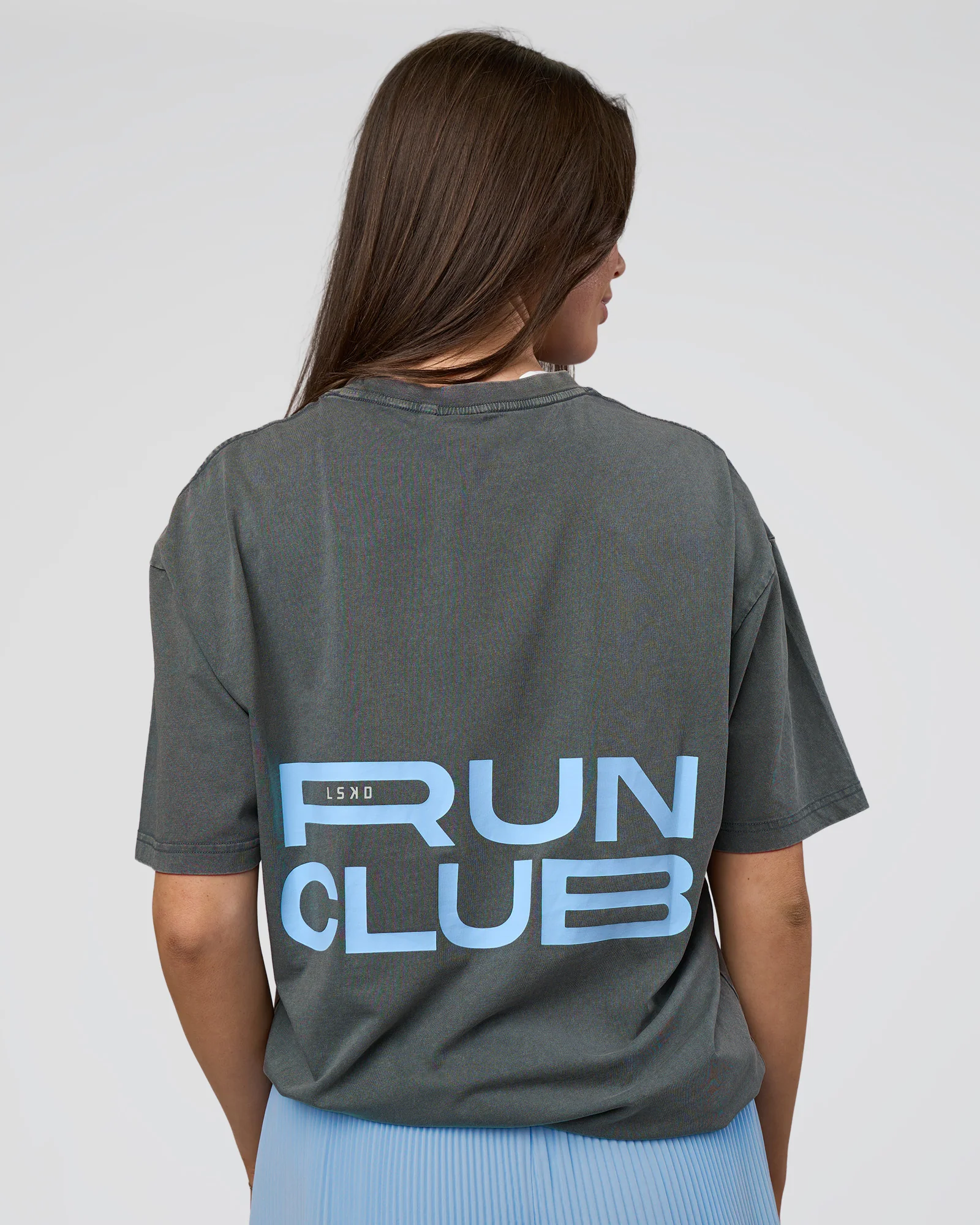 Runner's FLXCotton Oversized Tee - Dark Storm Washed-Open Air