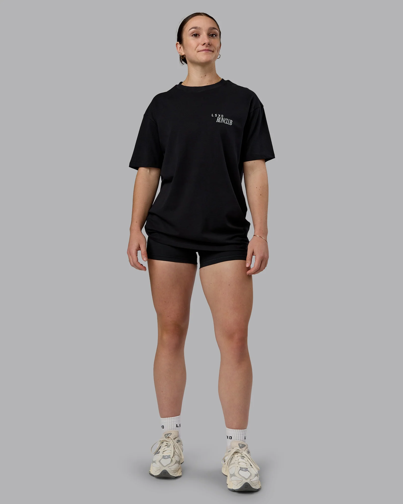 Run Love FLXCotton Oversized Tee - Black-Reflective 10 Run Love FLXCotton Oversized Tee - Black-Reflective
