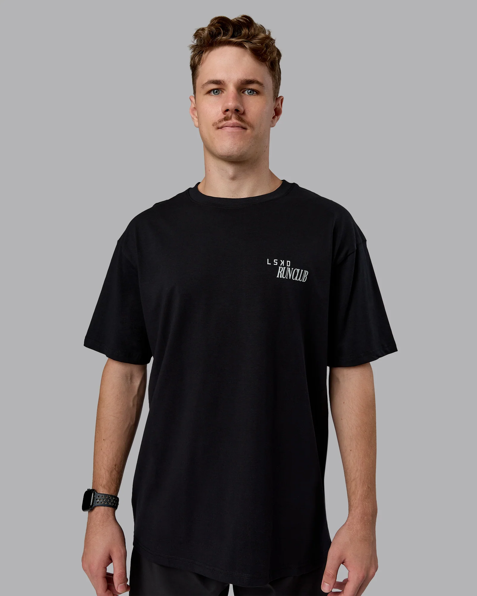 Run Love FLXCotton Oversized Tee - Black-Reflective 2 Run Love FLXCotton Oversized Tee - Black-Reflective