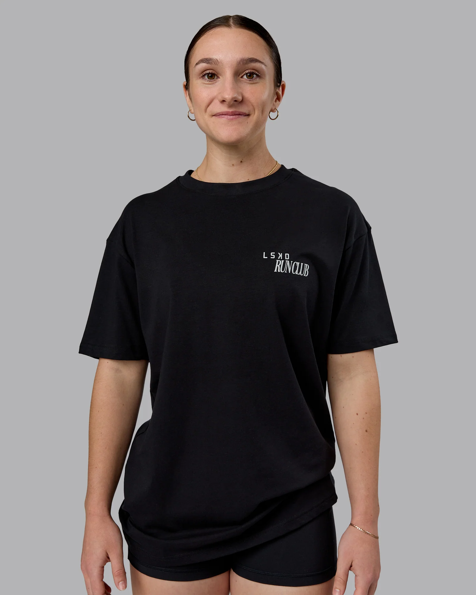Run Love FLXCotton Oversized Tee - Black-Reflective 4 Run Love FLXCotton Oversized Tee - Black-Reflective