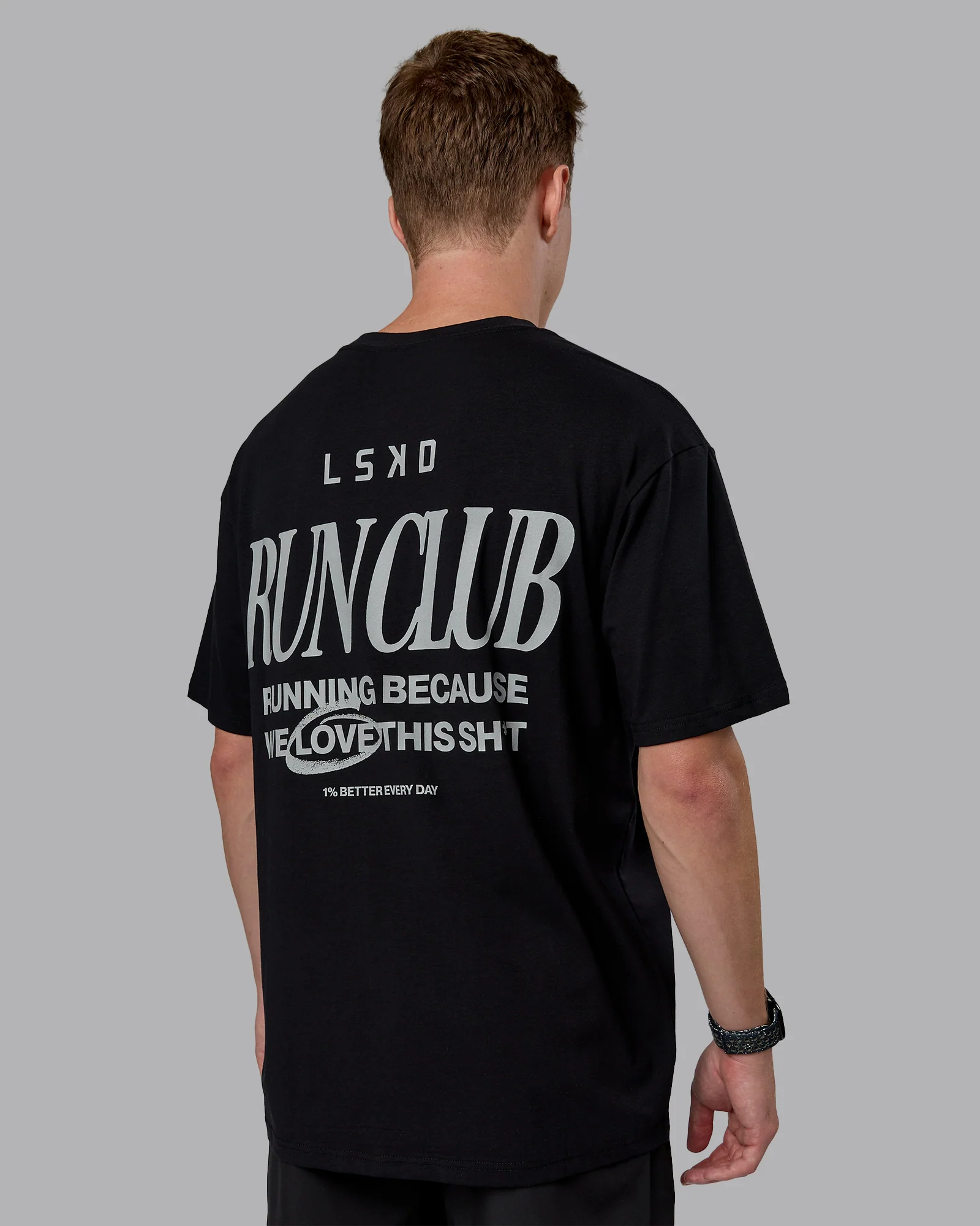 Run Love FLXCotton Oversized Tee - Black-Reflective 7 Run Love FLXCotton Oversized Tee - Black-Reflective