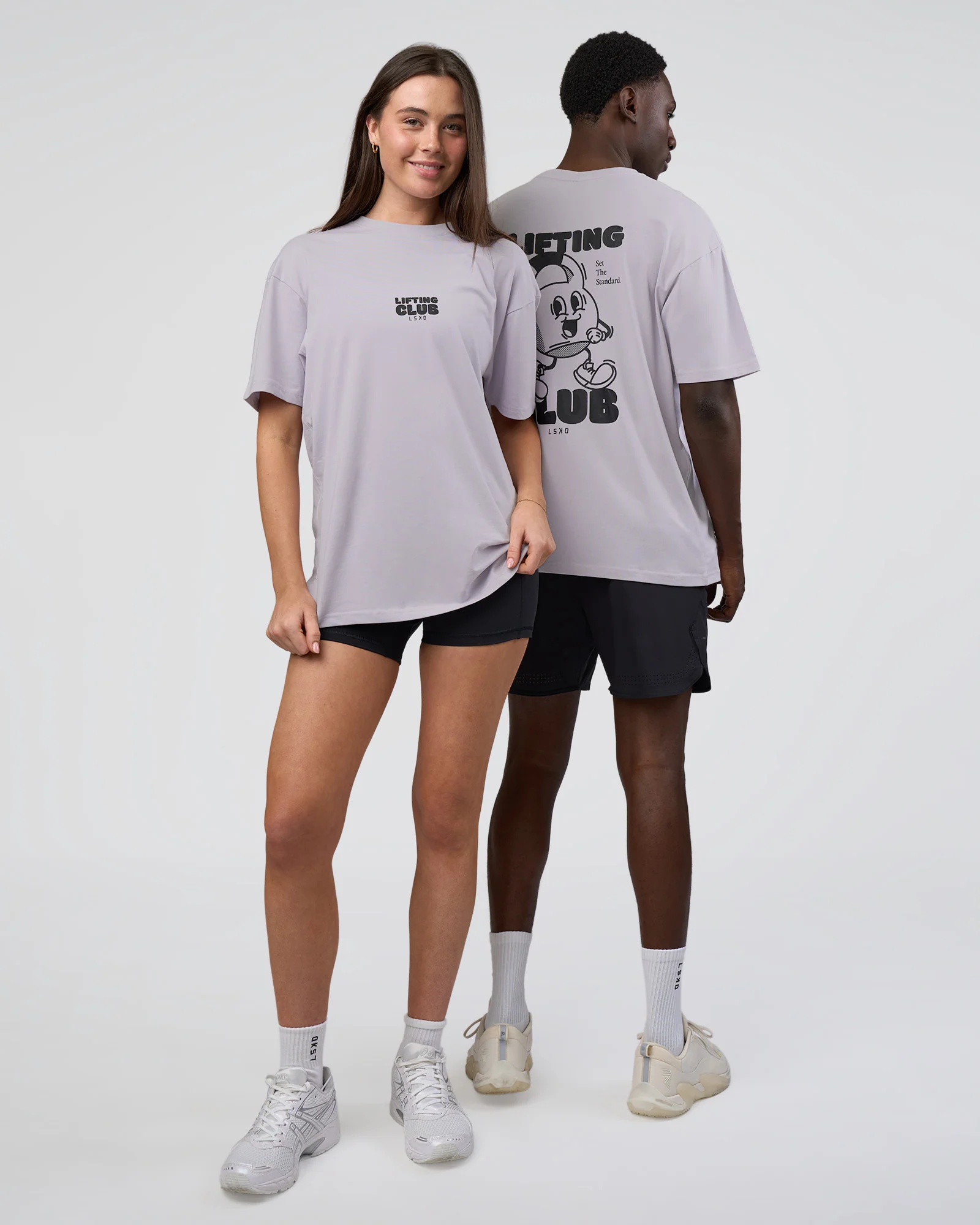Kettle B FLXCotton Oversized Tee - Galactic Lilac-Black 1 Kettle B FLXCotton Oversized Tee - Galactic Lilac-Black