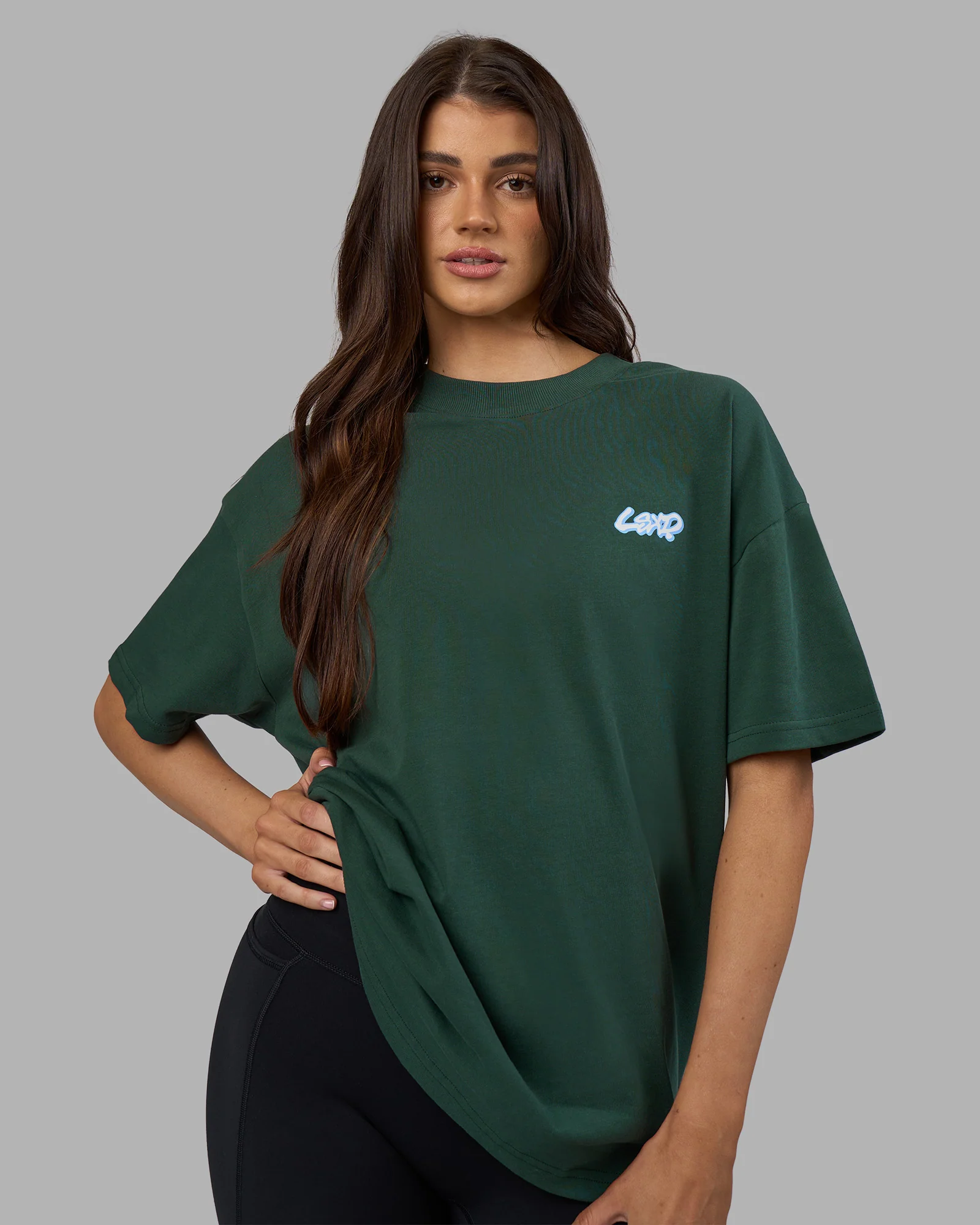 Break Through Heavyweight Oversized Tee - Vital Green-Open Air
