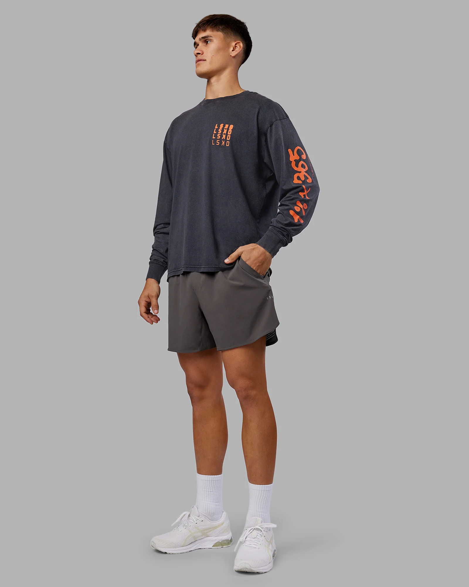 Inferno Journey FLXCotton Oversized Long Sleeve Tee - Washed Black-Ultra Orange 12 Inferno Journey FLXCotton Oversized Long Sleeve Tee - Washed Black-Ultra Orange