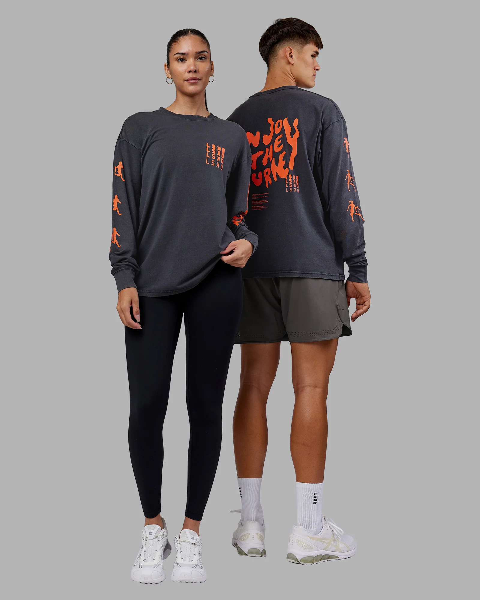 Inferno Journey FLXCotton Oversized Long Sleeve Tee - Washed Black-Ultra Orange 15 Inferno Journey FLXCotton Oversized Long Sleeve Tee - Washed Black-Ultra Orange