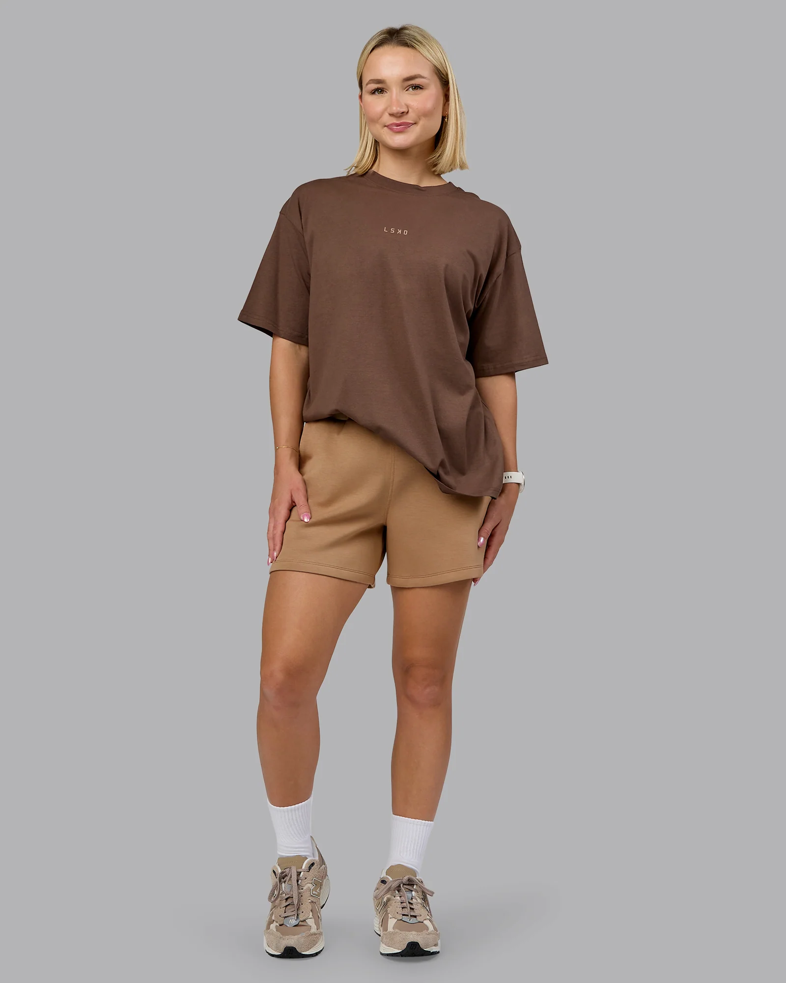 Elevate SoftTouch 4" Short - Light taupe