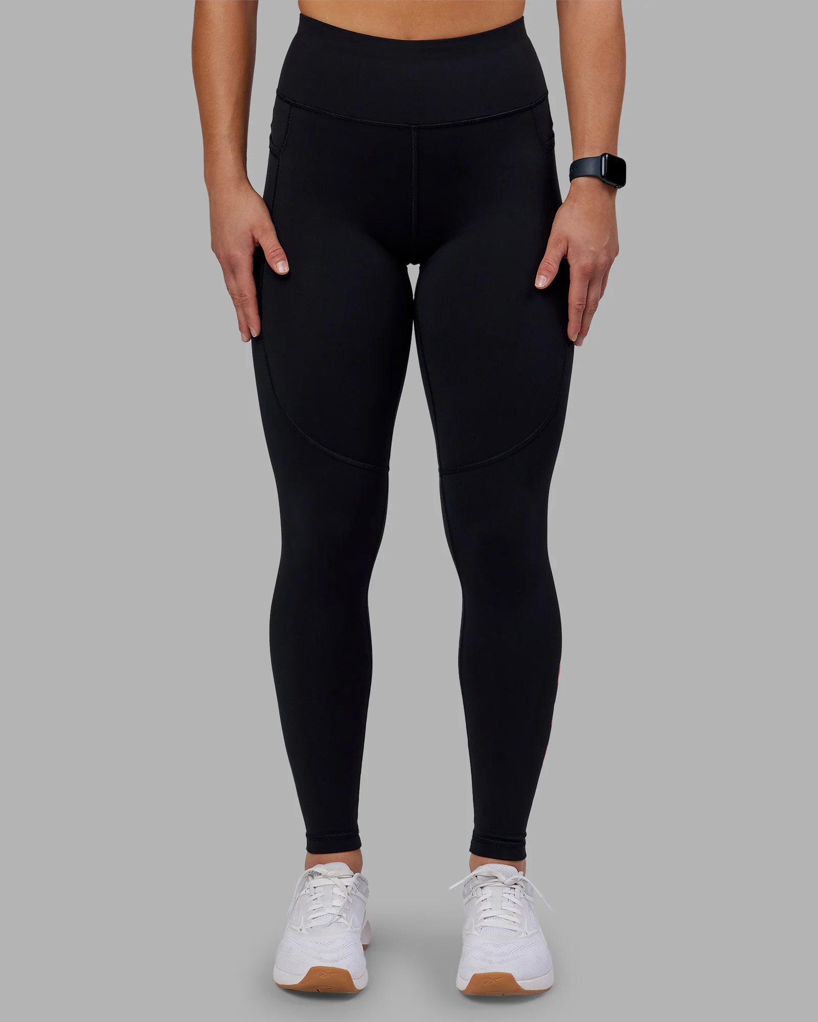 Rep Ultra High-Rise Full Length Legging Pockets - Black-Scarlet