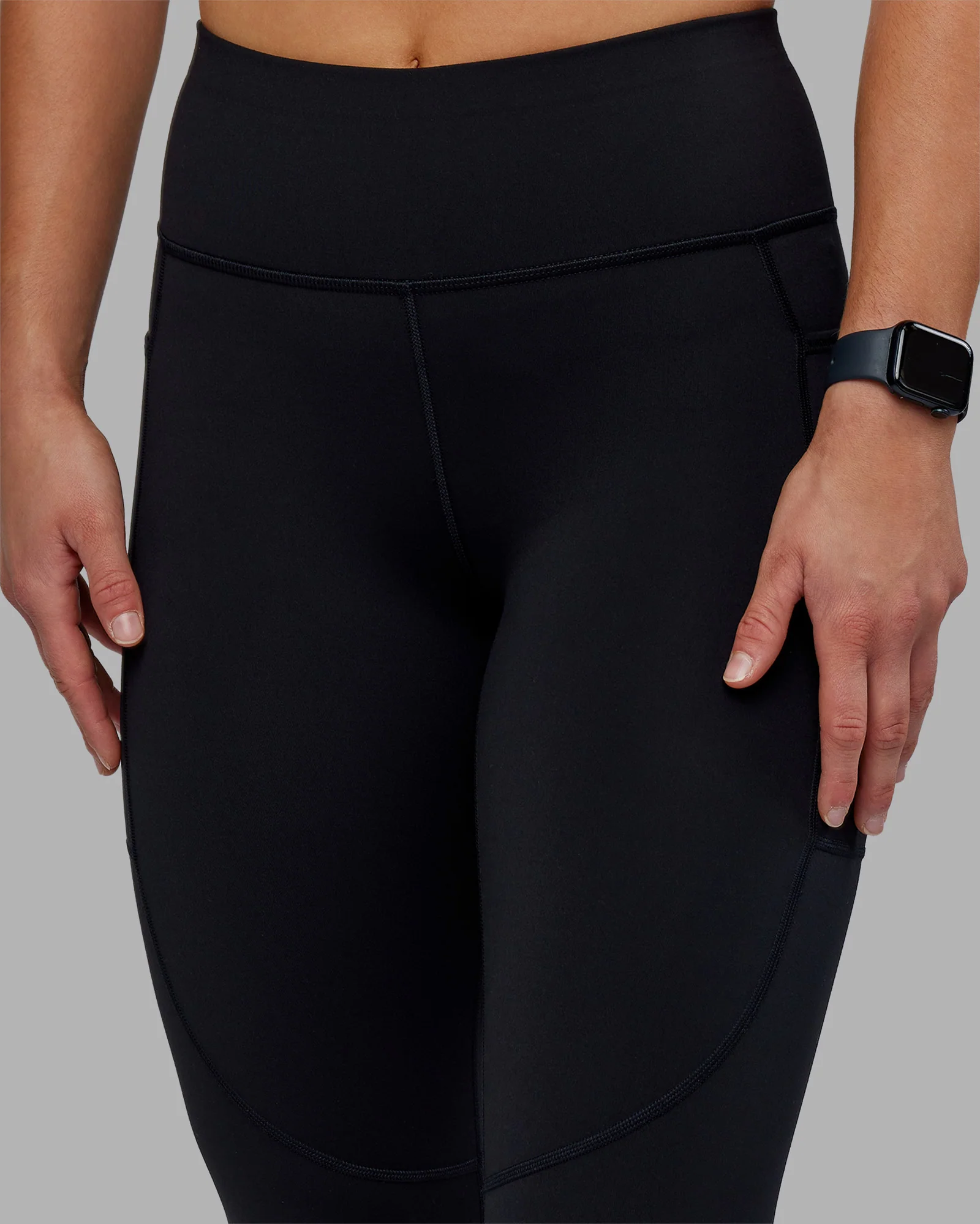 Rep Ultra High-Rise Full Length Legging Pockets - Black-Scarlet