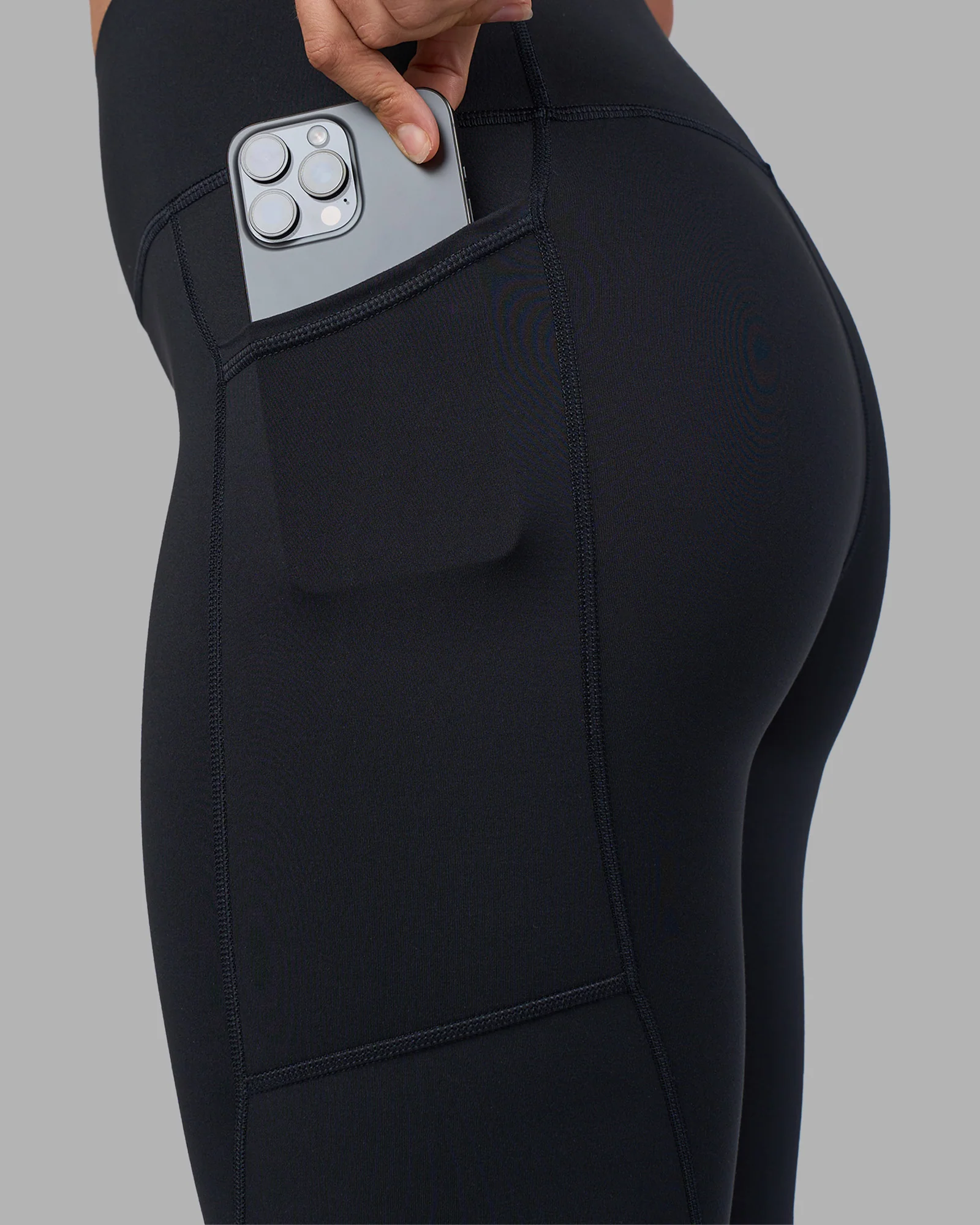 Rep Ultra High-Rise Full Length Legging Pockets - Black-Blue Atoll