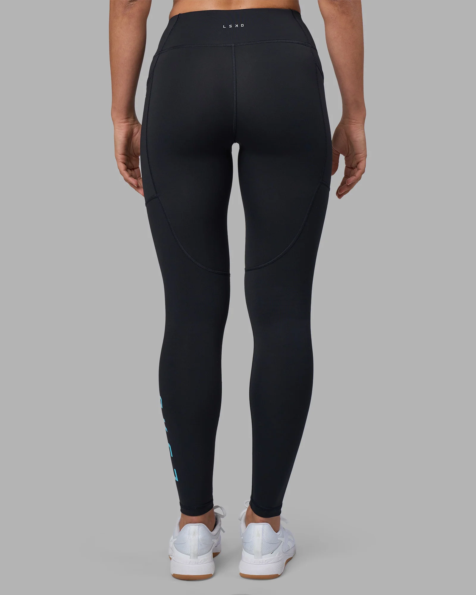 Rep Ultra High-Rise Full Length Legging Pockets - Black-Blue Atoll