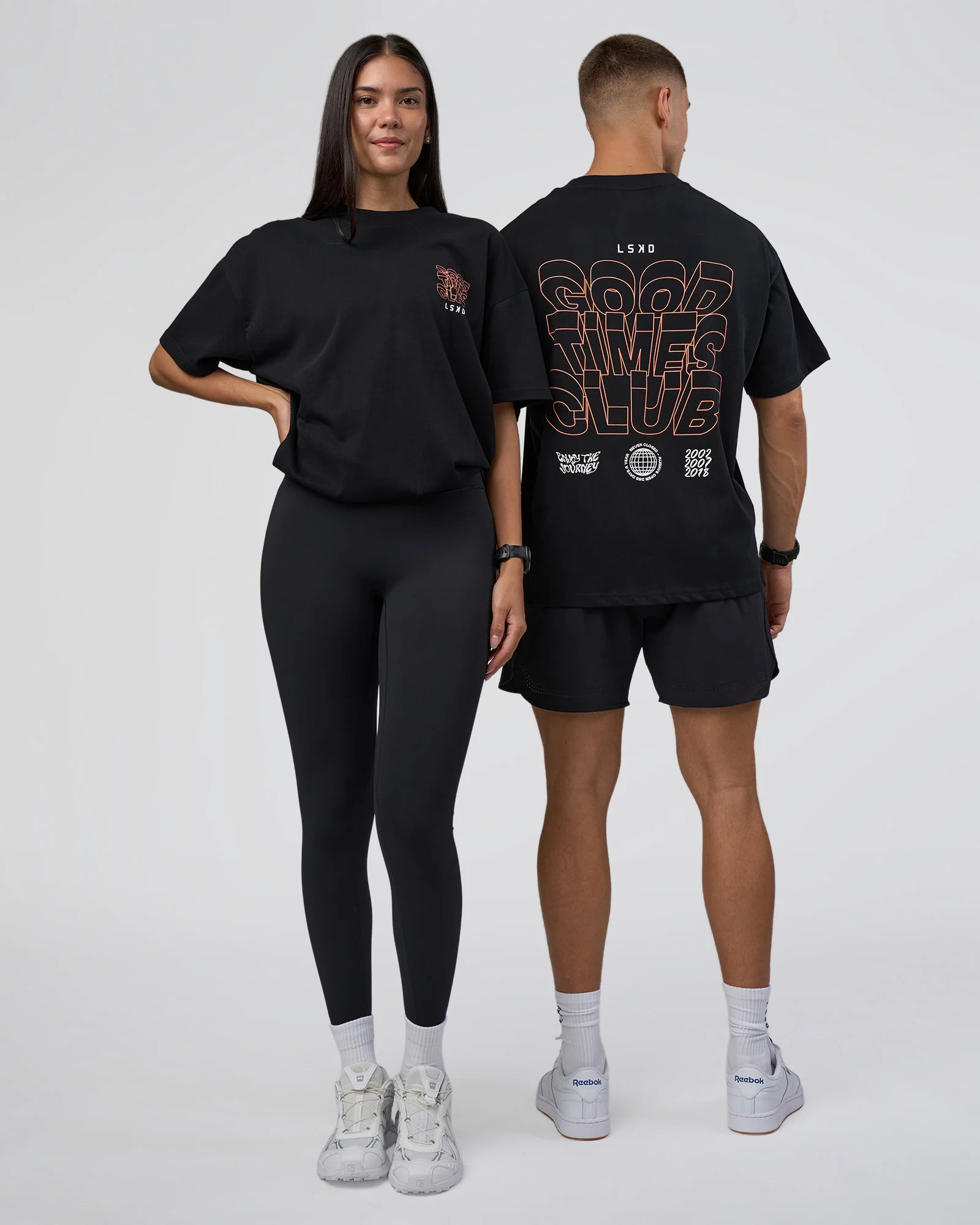GTC Heavyweight Oversized Tee - Black-Cantaloupe