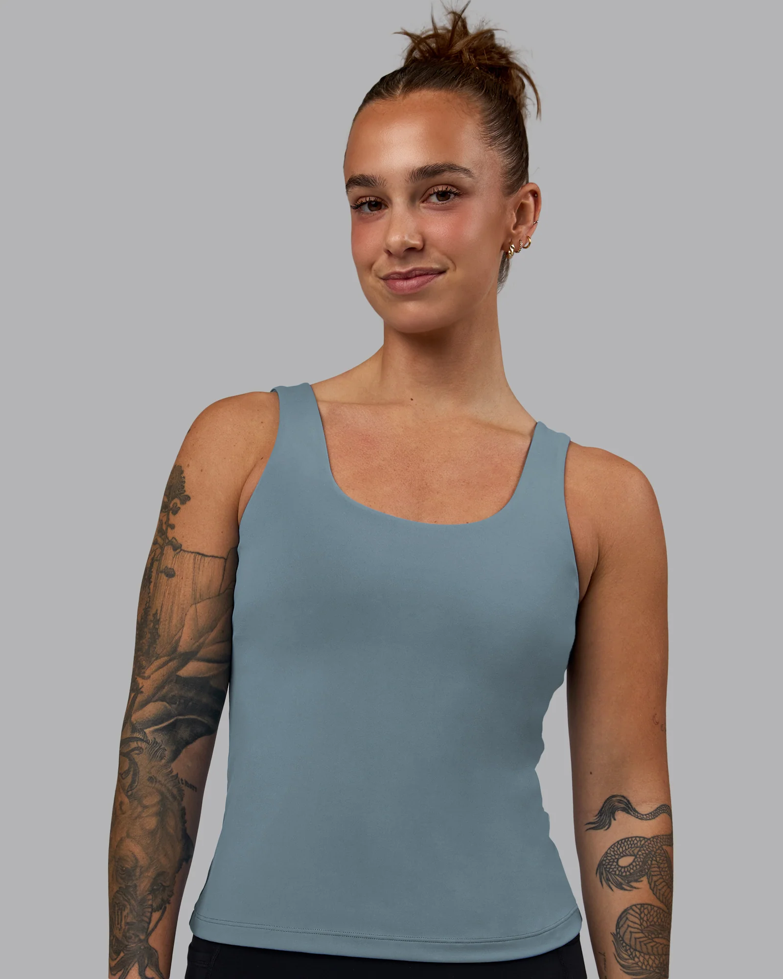 Staple Active Shelf Bra Tank - Elemental Blue 1 Staple Active Shelf Bra Tank - Elemental Blue