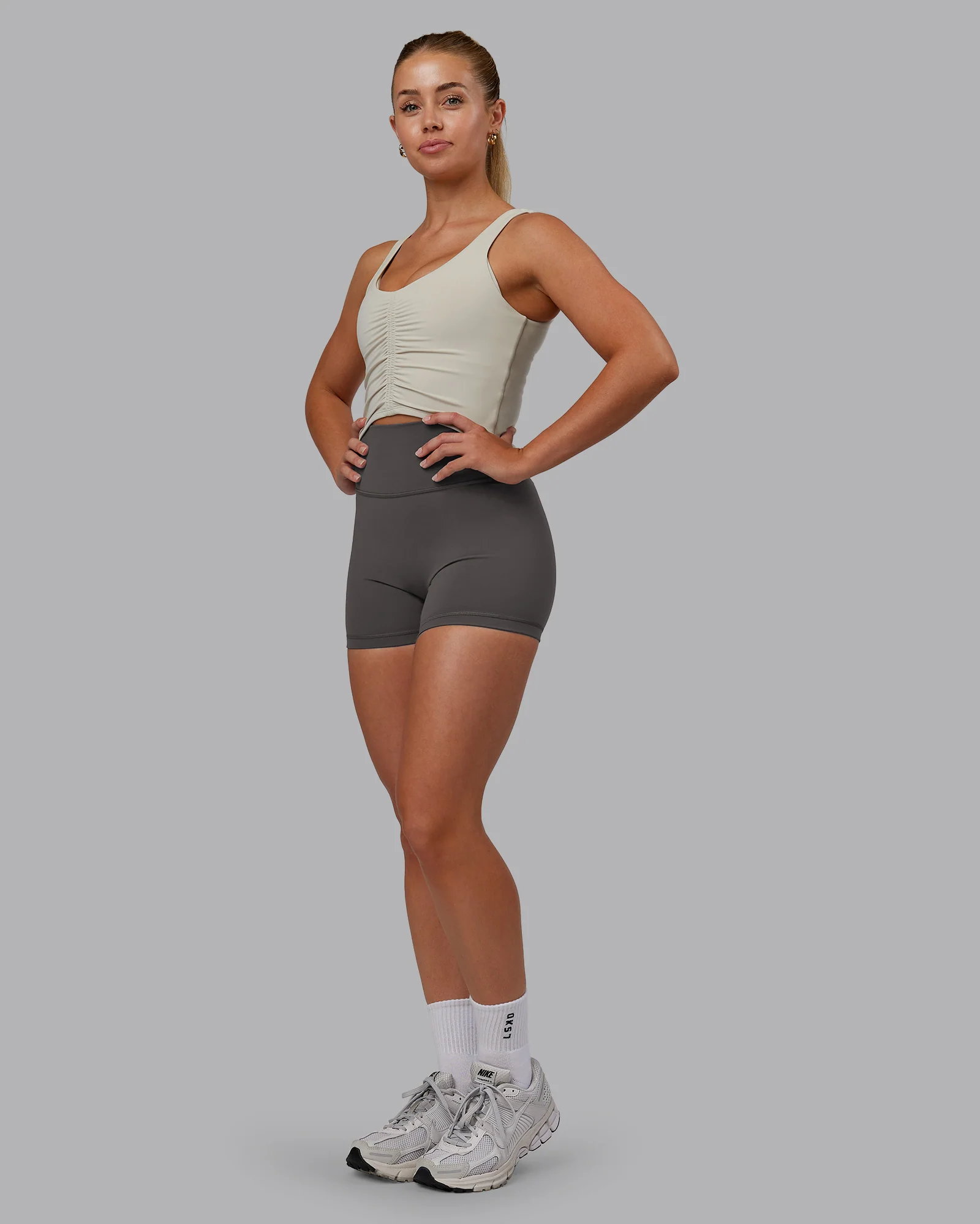 Liberty Ruched Tank - Shale Beige 5 Liberty Ruched Tank - Shale Beige