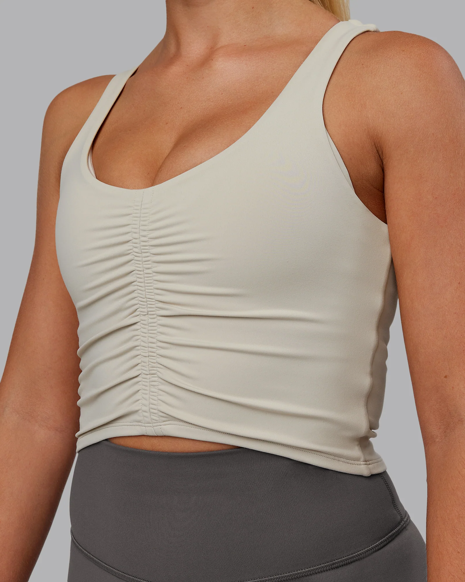 Liberty Ruched Tank - Shale Beige 6 Liberty Ruched Tank - Shale Beige
