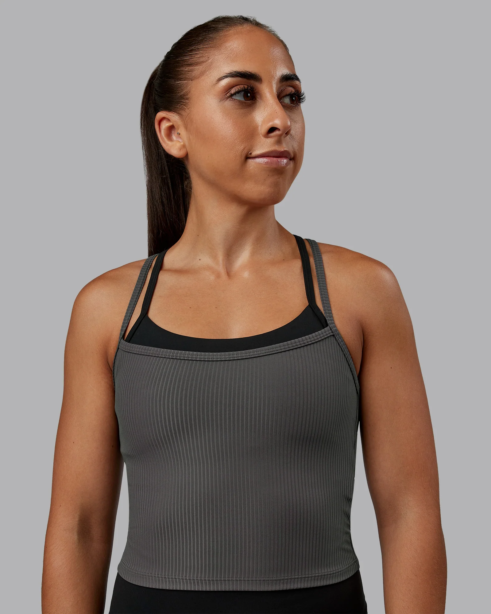 Flame Ribbed Tank - Dark Storm 1 Flame Ribbed Tank - Dark Storm
