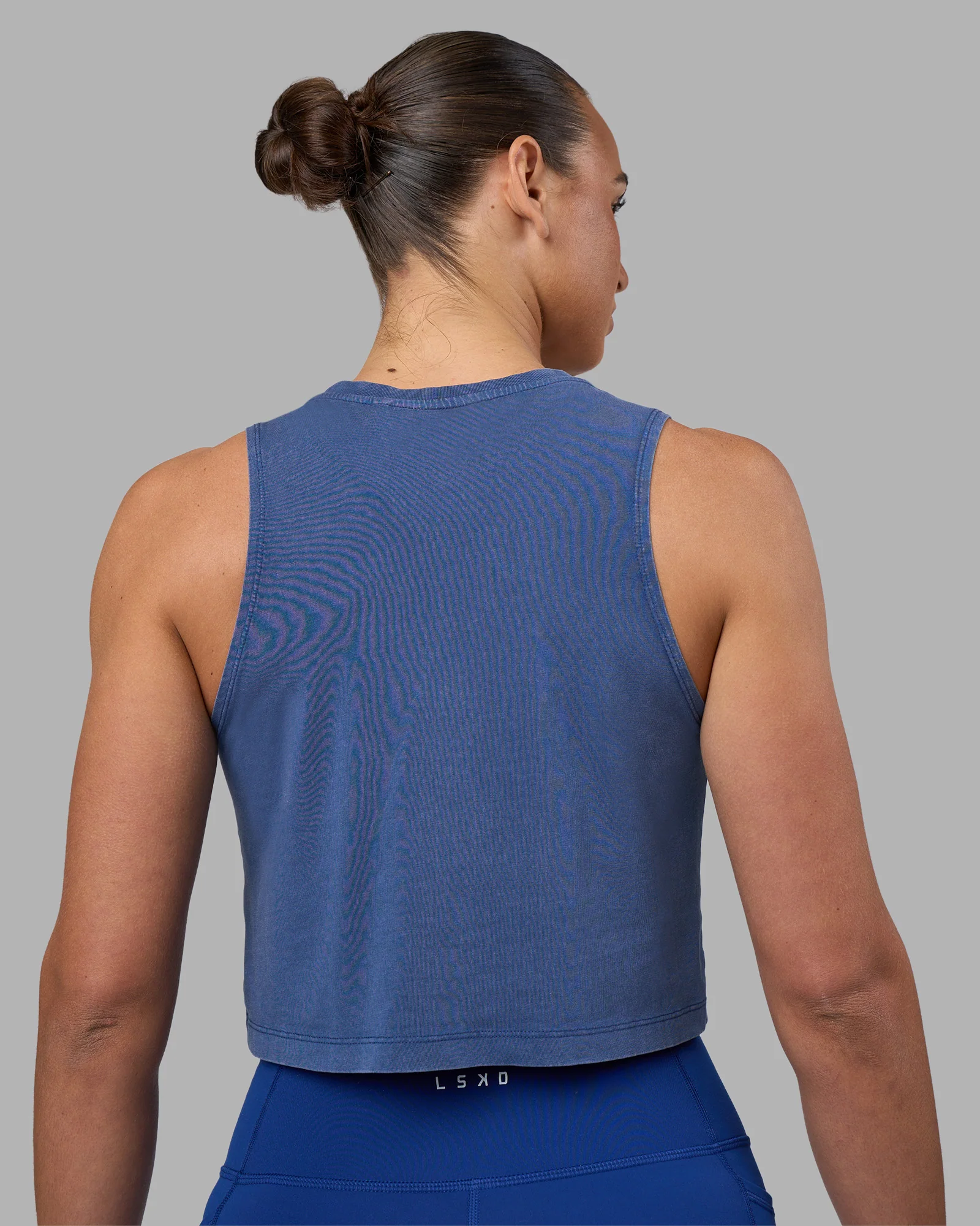 Go-To FLXCotton Tank - Midnight Blue Washed-White